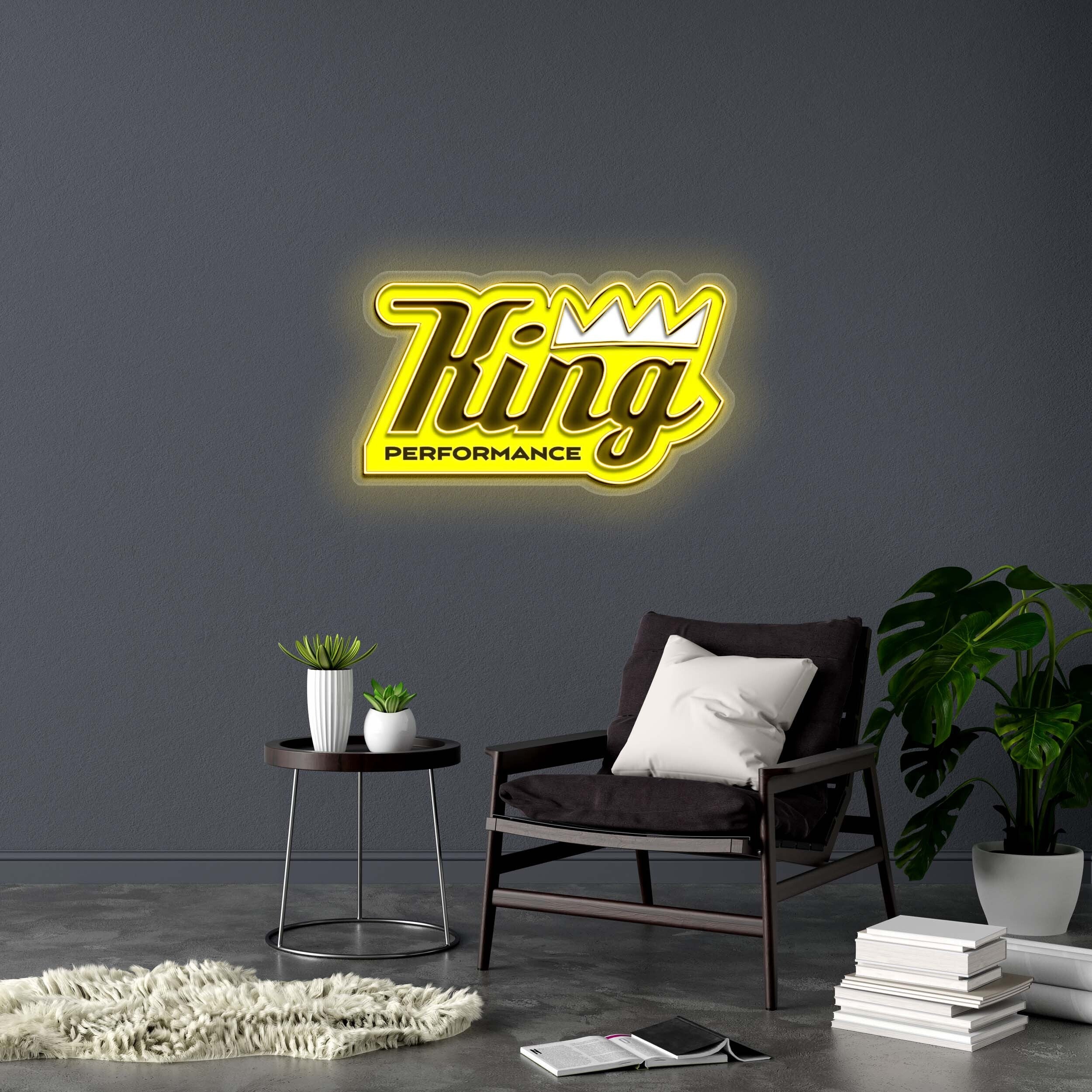 King PERFORMANCE - Premium Neon Artwork