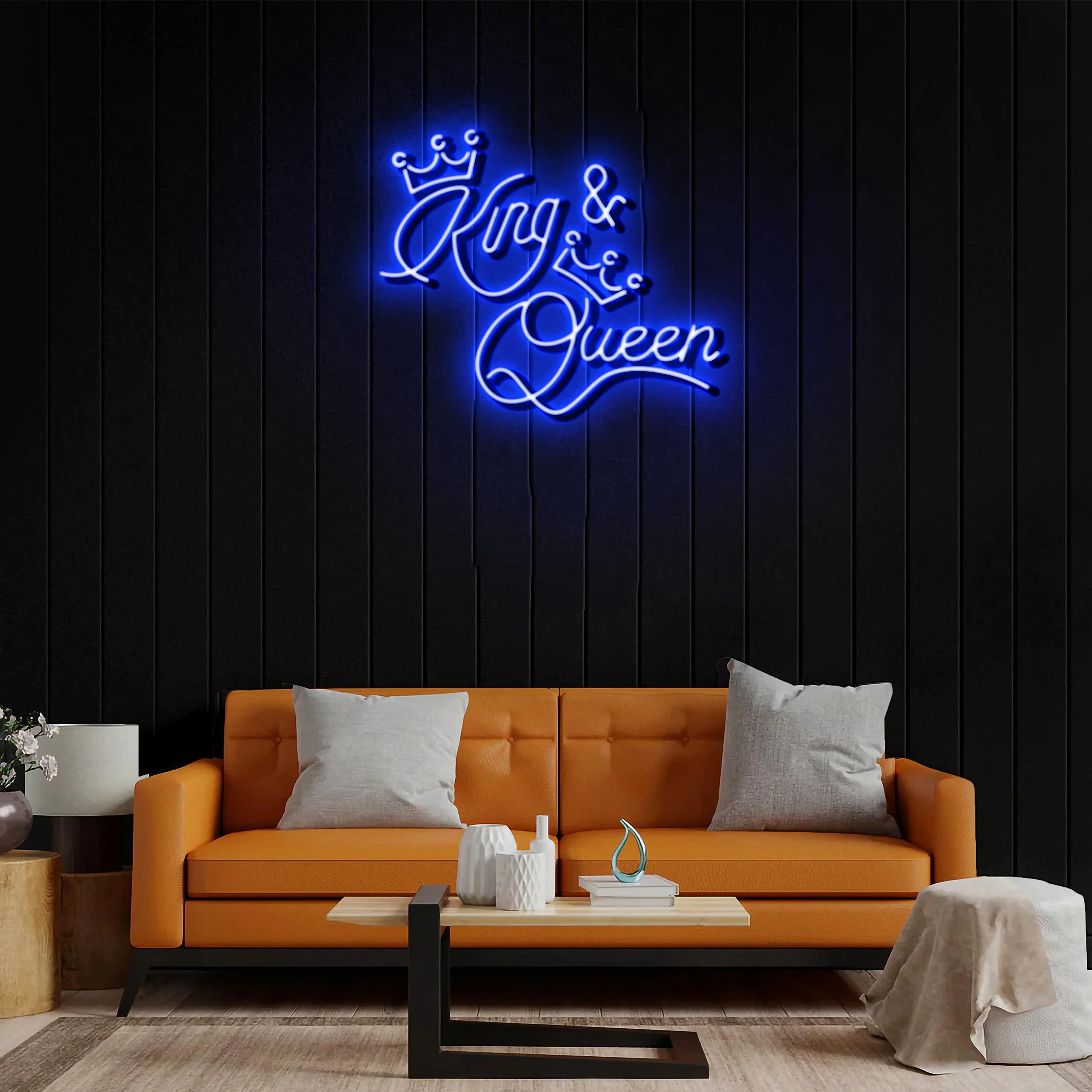 King & Queen - Premium Neon Artwork