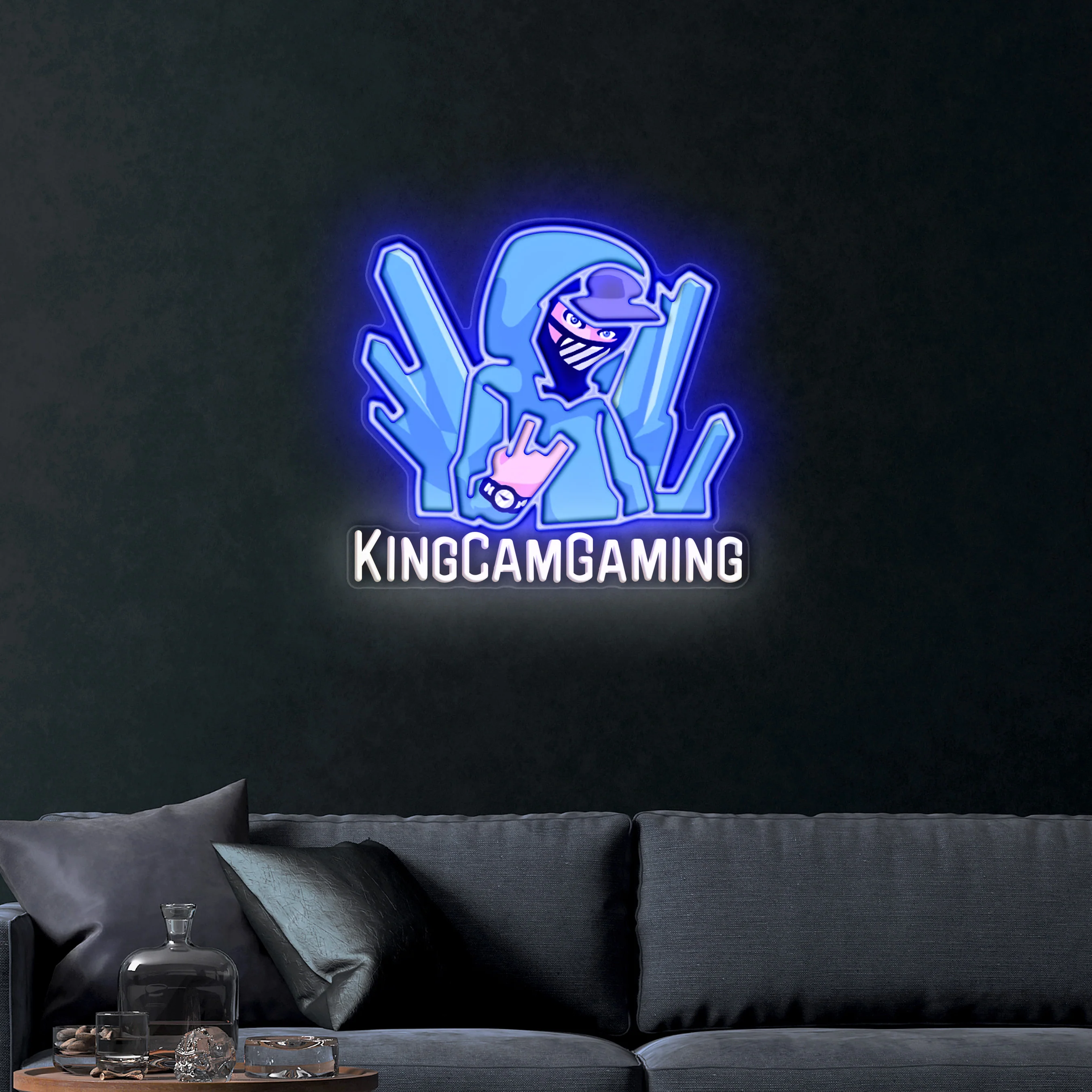 KingCamGaming – Premium Neon Artwork