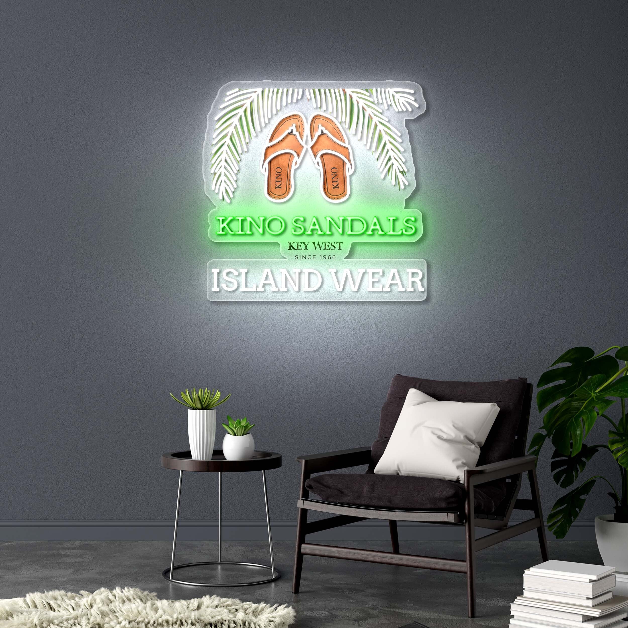 Kino Sandals - Premium Neon Artwork