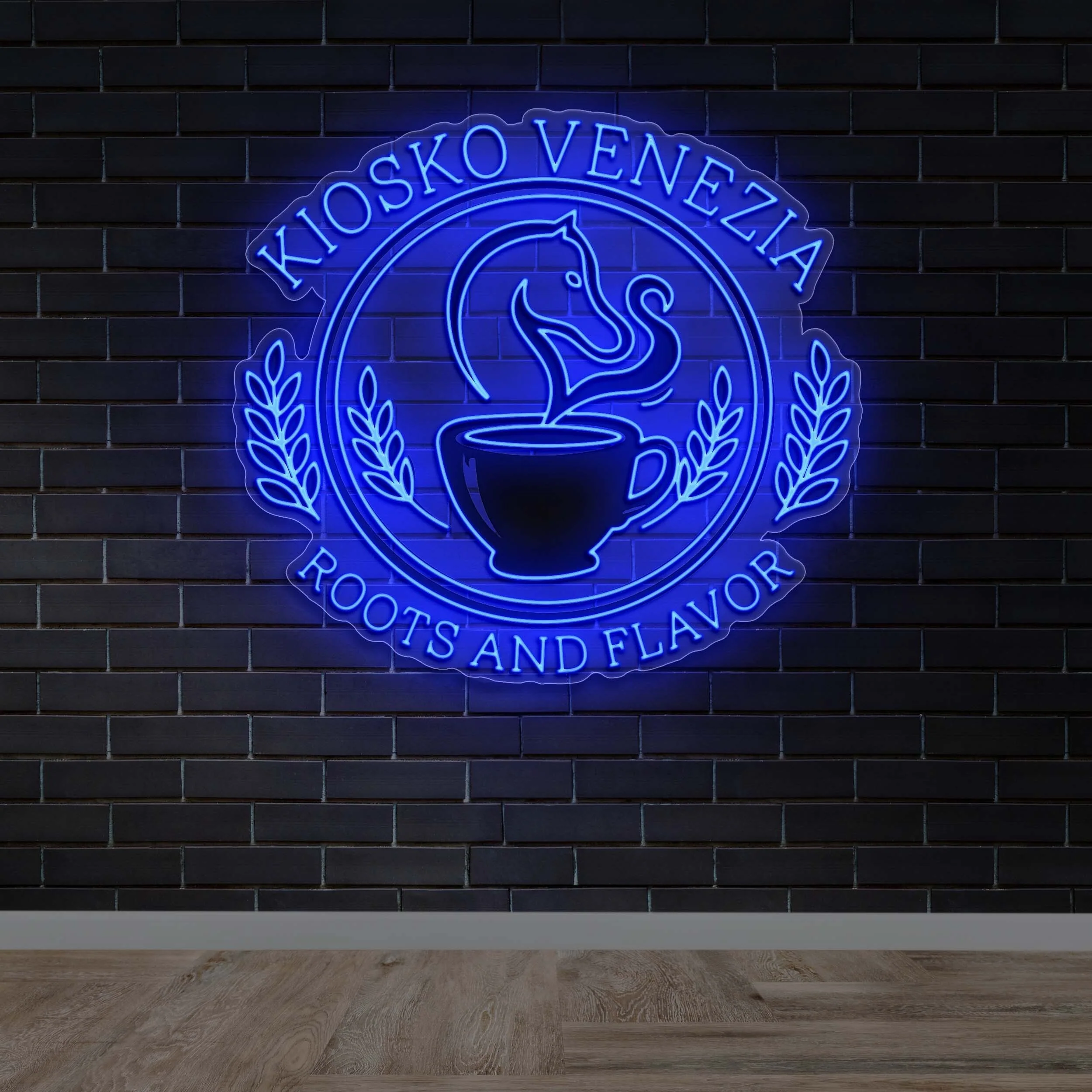 Kiosko Venezia Roots and Flavor - Premium Neon Artwork