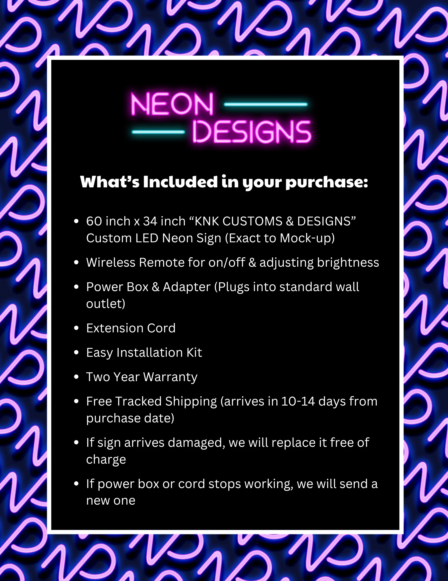 KNK CUSTOMS & DESIGNS - Premium Neon Artwork - Image 2