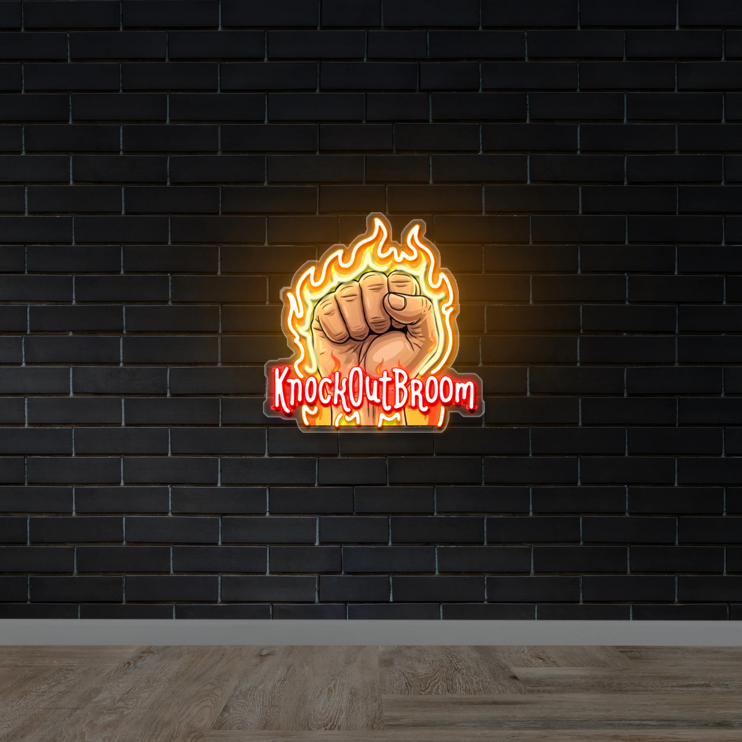 KnockOutBroom - Premium Neon Artwork