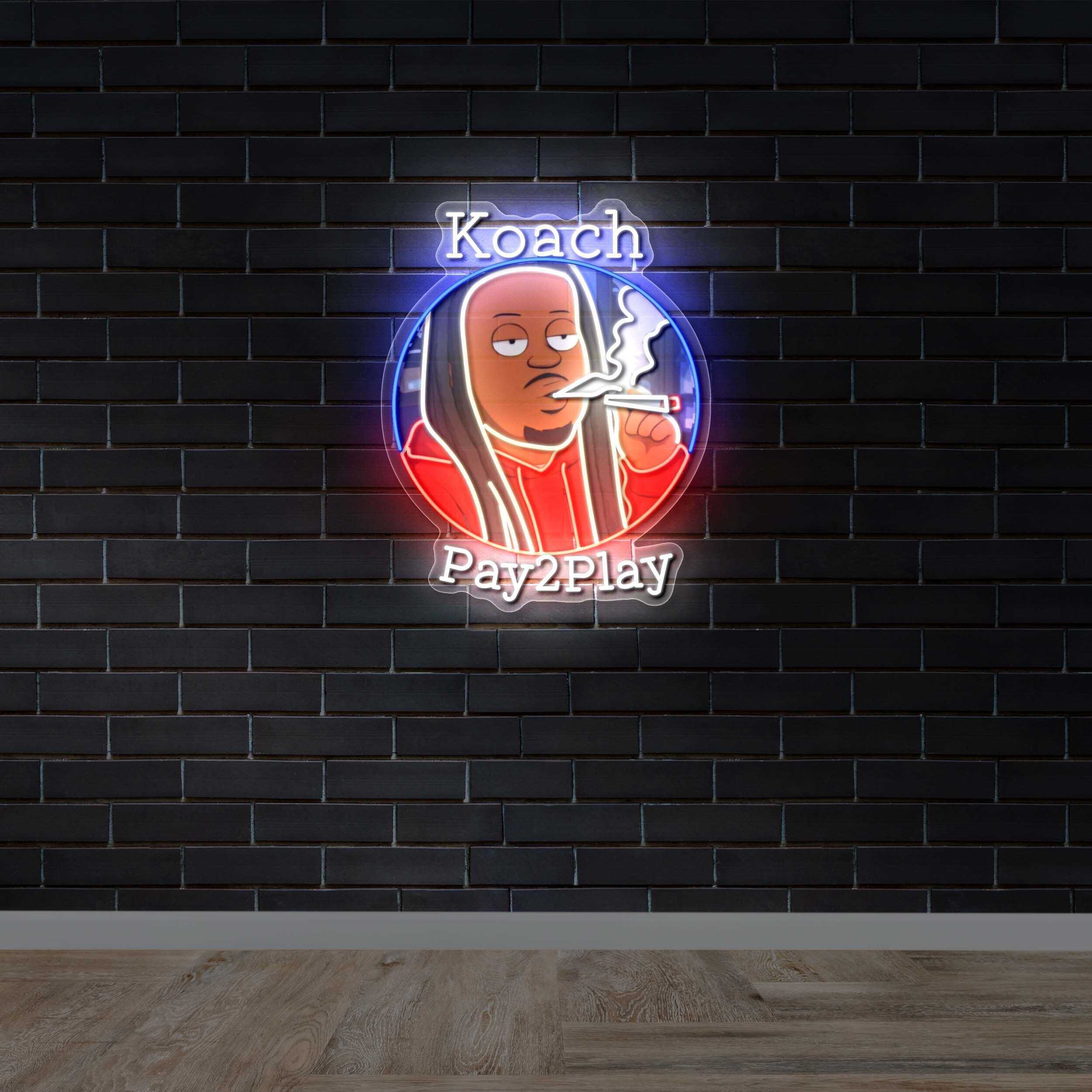 Koach Pay2Play - Premium Neon Artwork