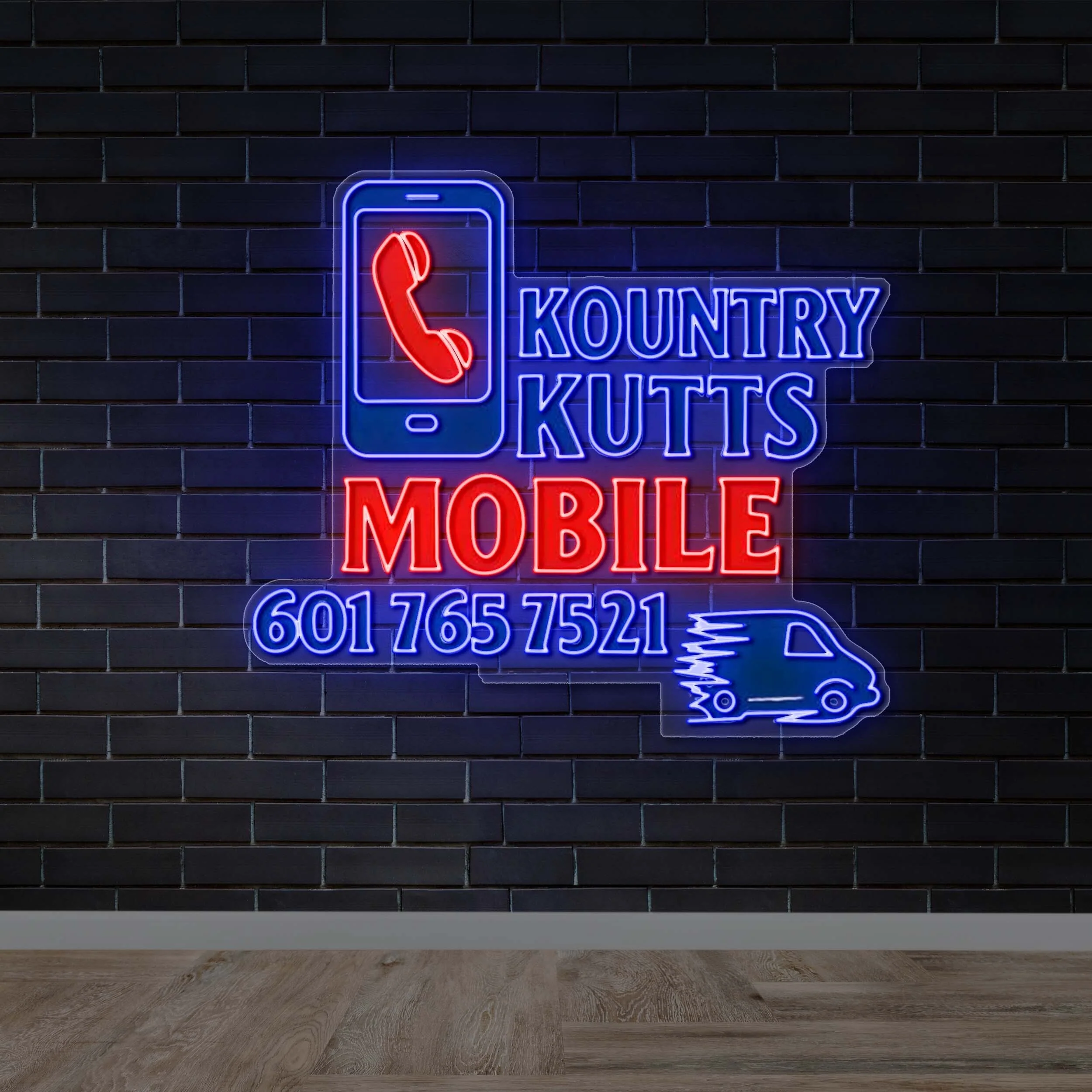 KOUNTRY KUTTS MOBILE - Premium Neon Artwork