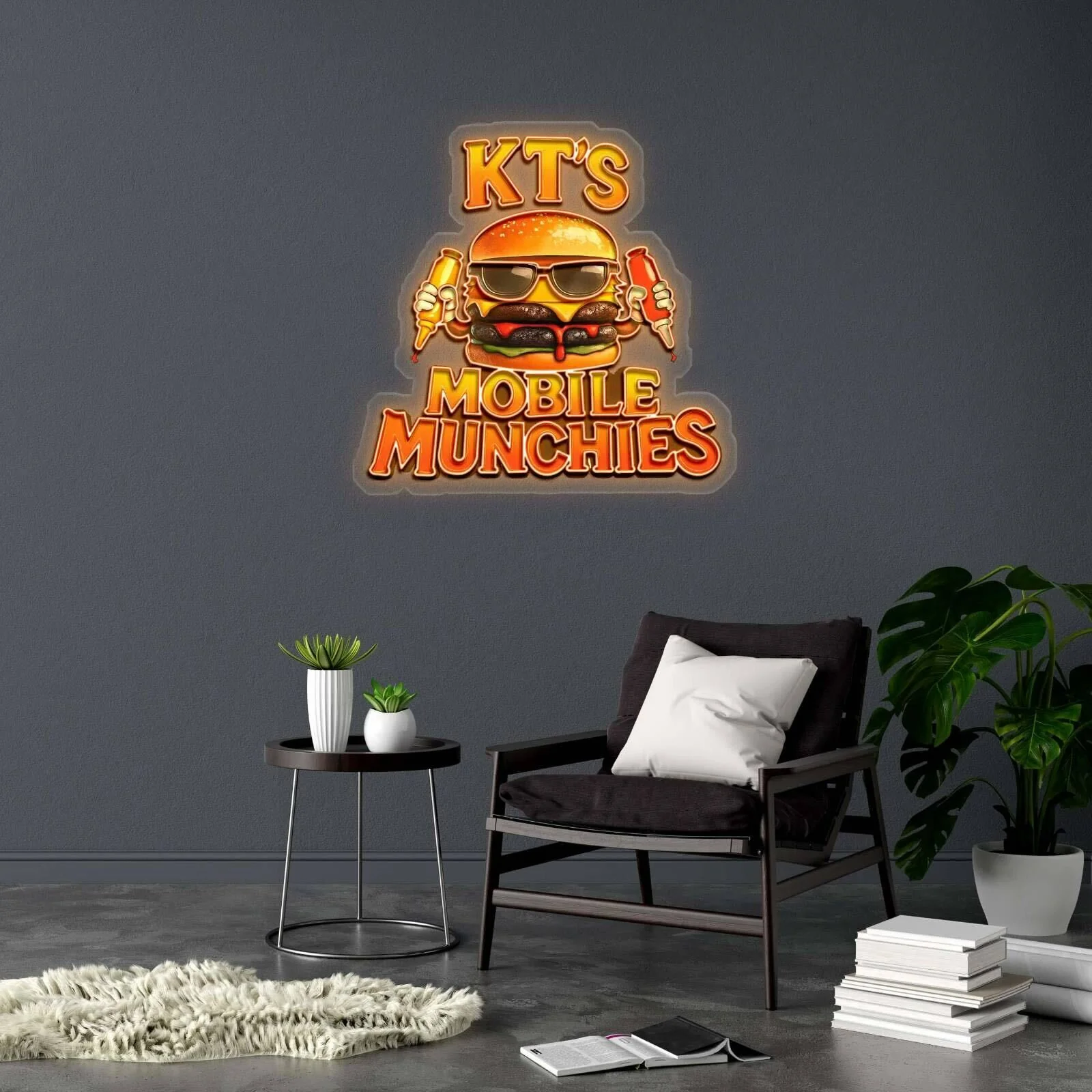 KT'S MOBILE MUNCHIES - Premium Neon Artwork