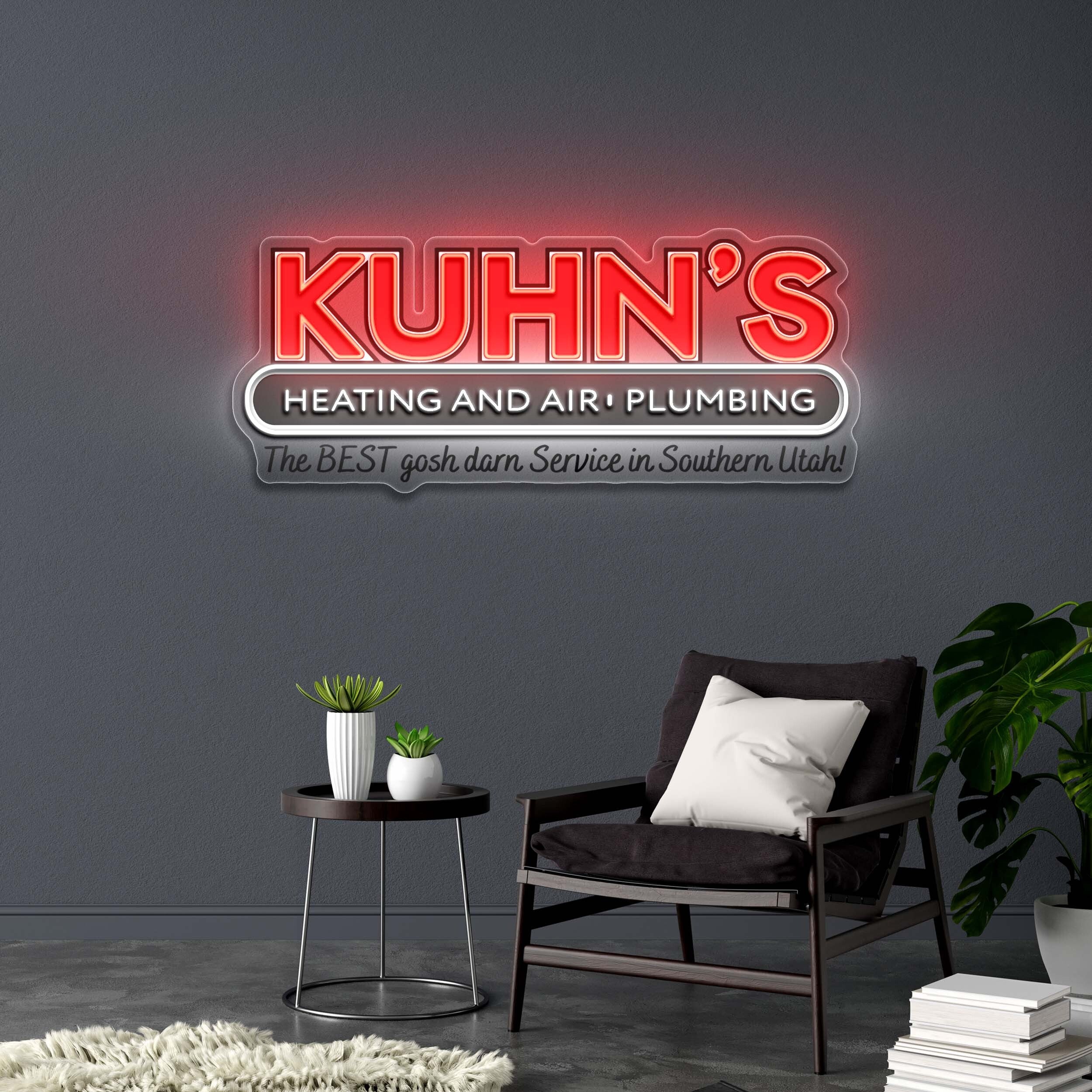 KUHN'S HEATING AND AIR-PLUMBING - Premium Neon Artwork