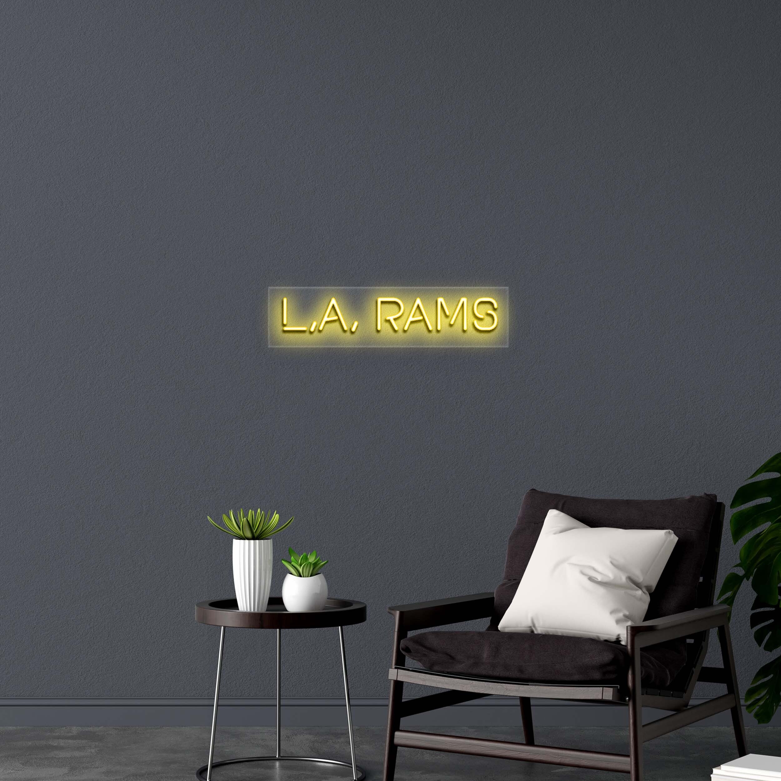 L.A. RAMS - Premium Neon Artwork