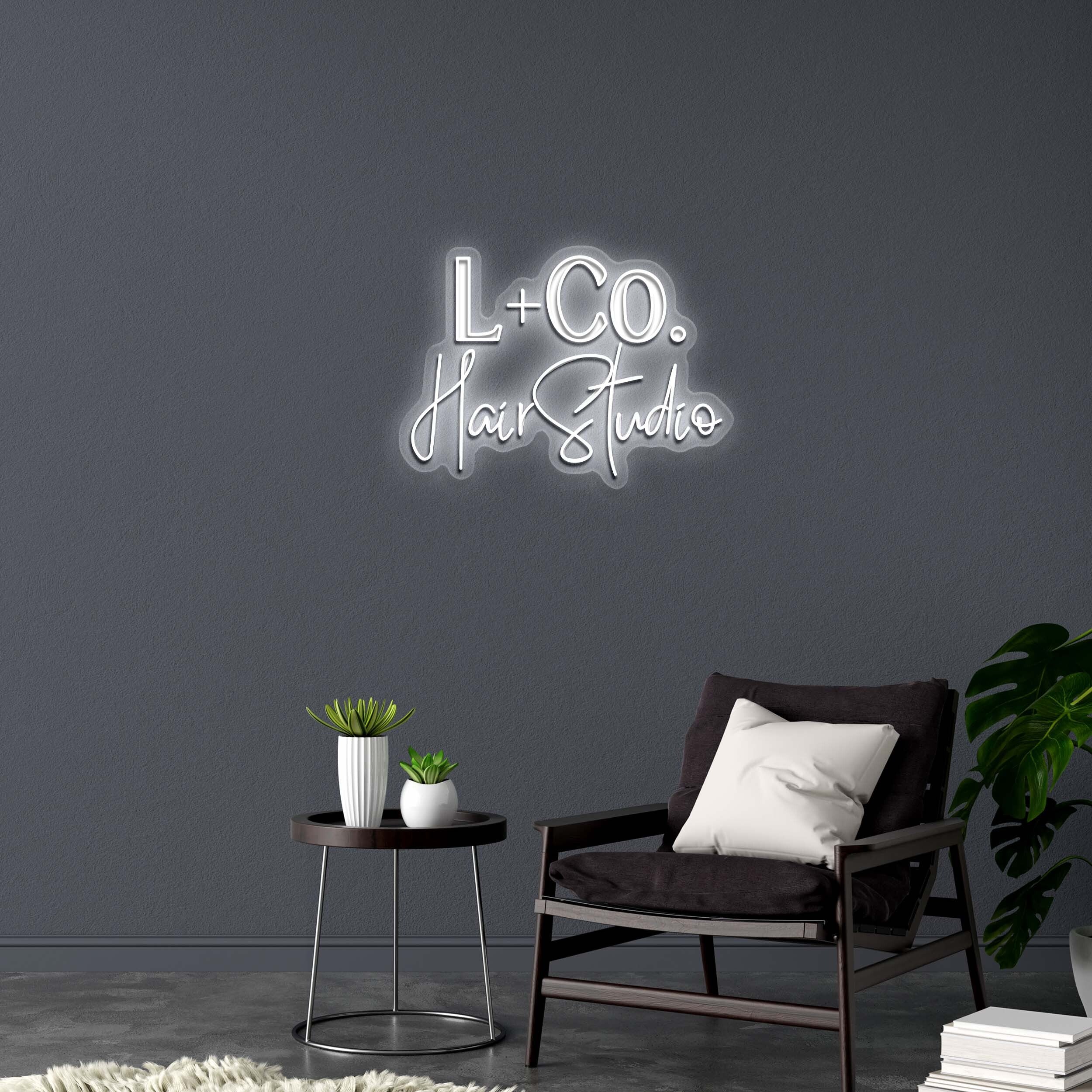 L+Co. Hair Studio - Premium Neon Artwork