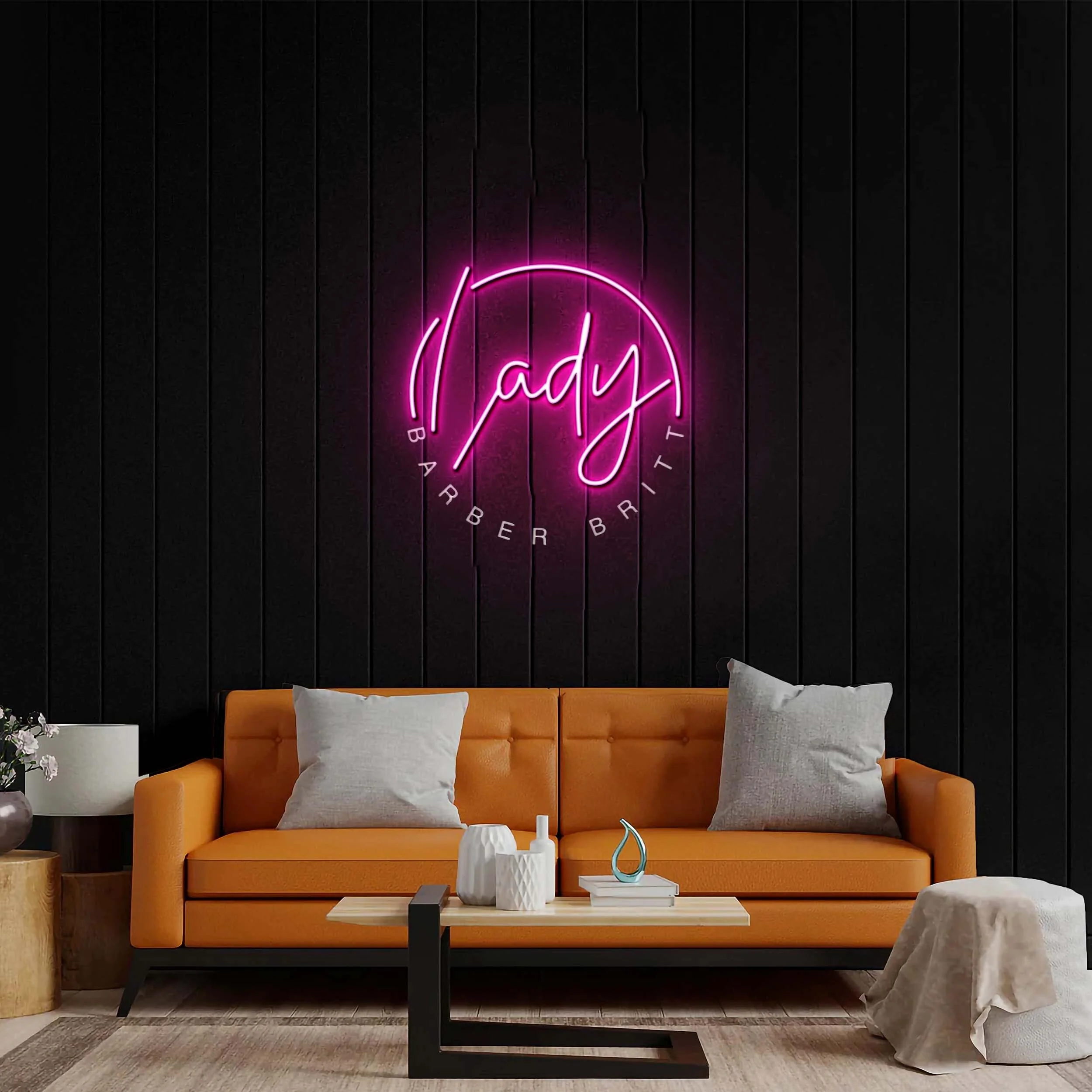 Lady Barber Britt - Premium Neon Artwork