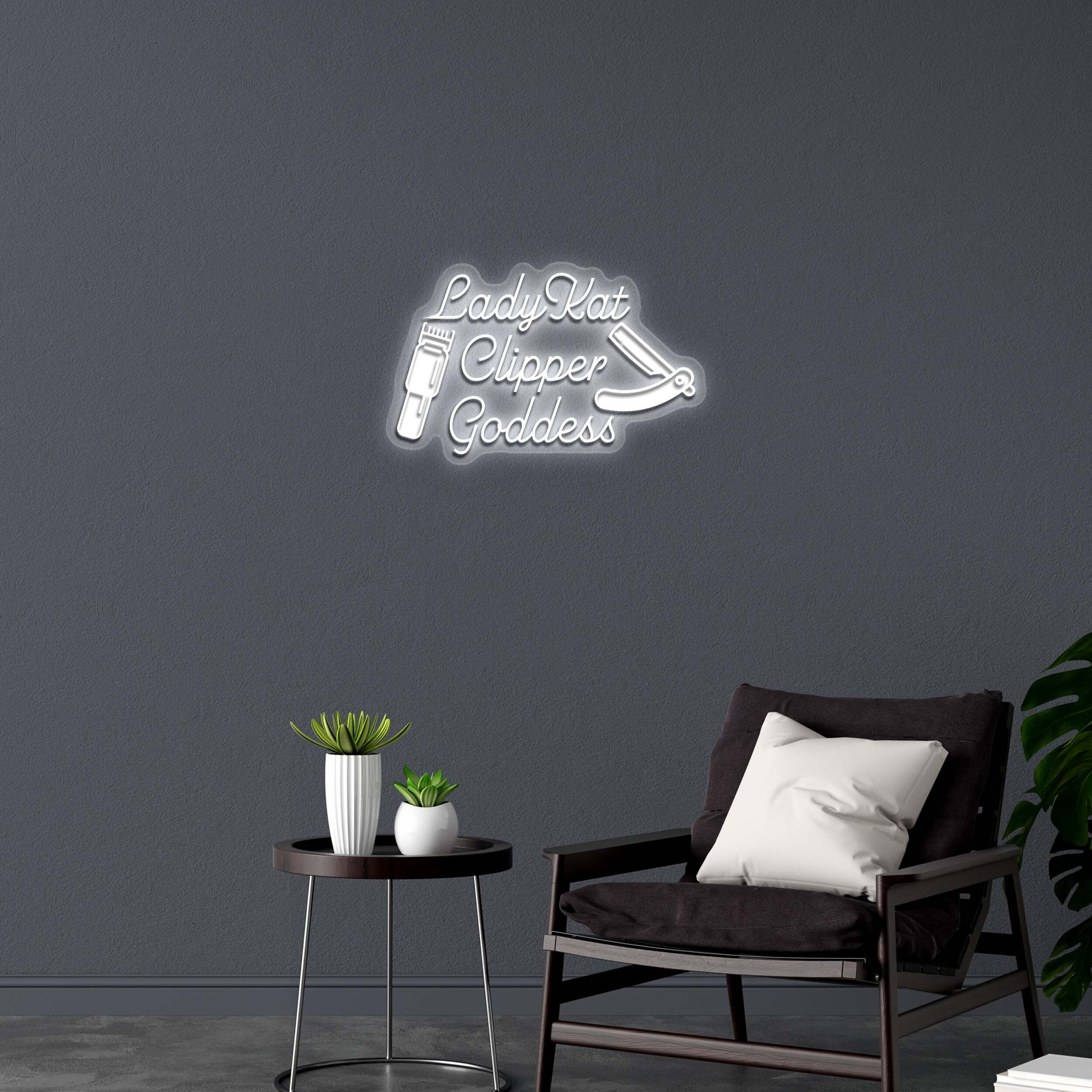 LadyKat Clipper Goddess - Premium Neon Artwork