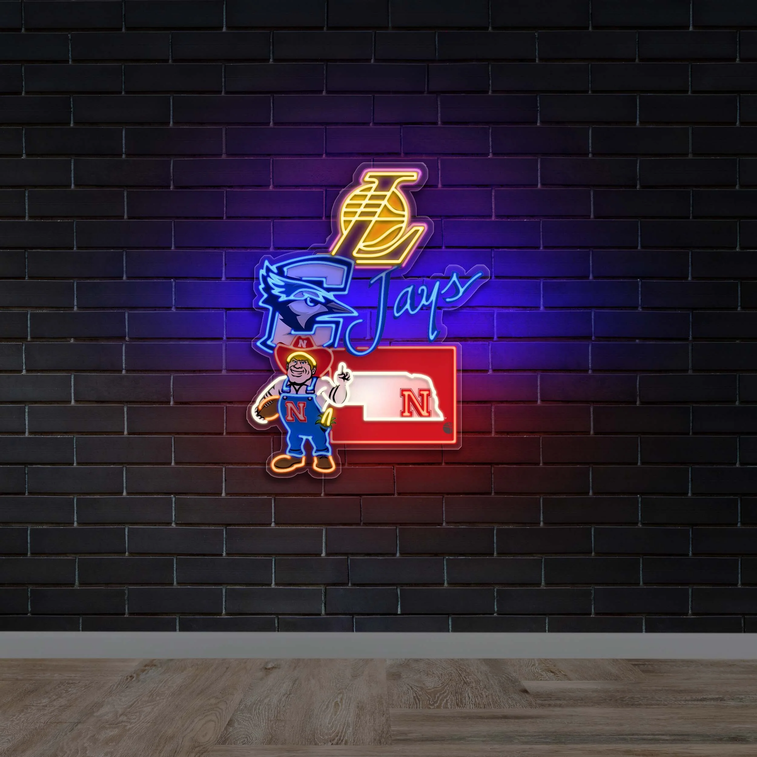 Lakers Lebraska Creighton - Premium Neon Artwork