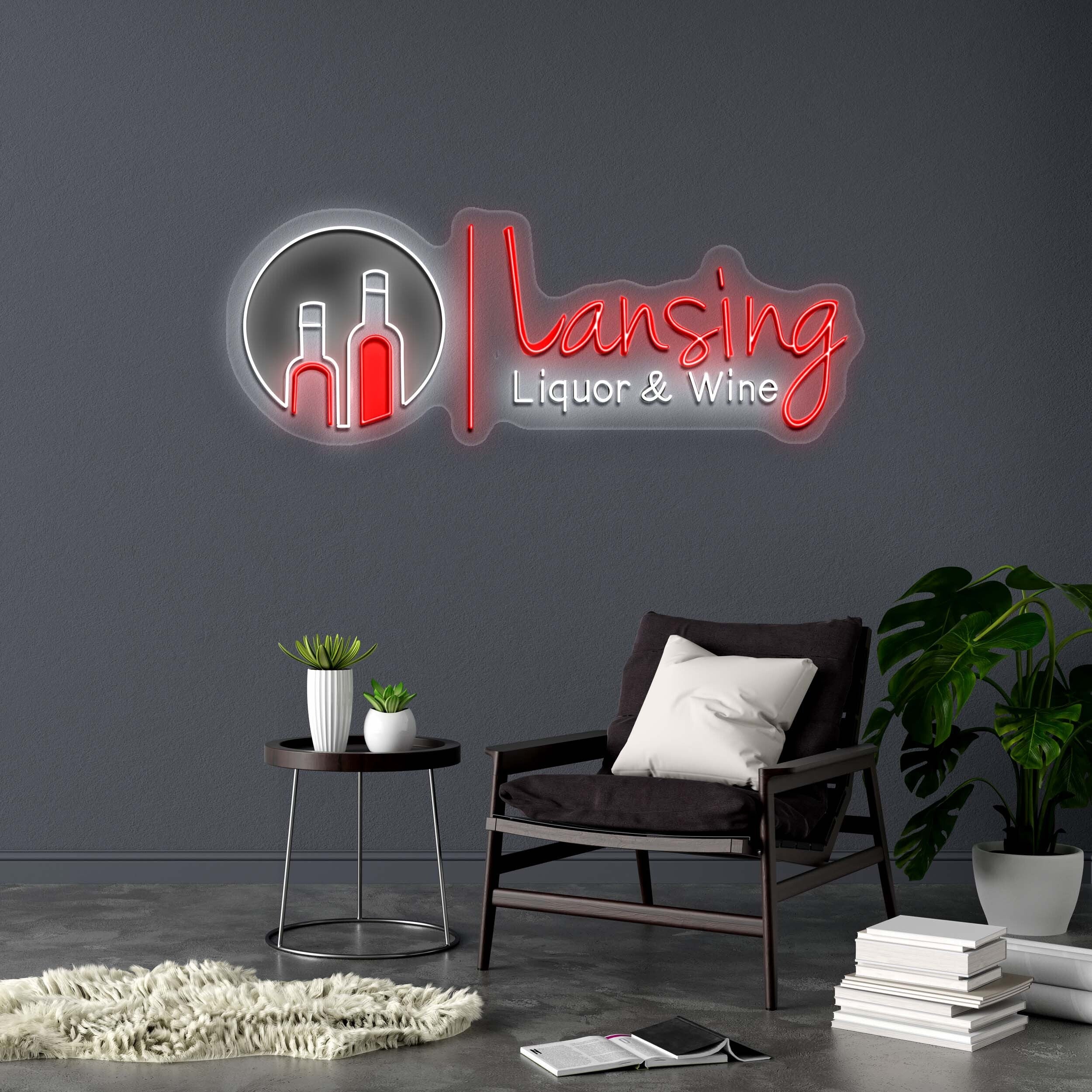 Lansing Liquor & Wine - Premium Neon Artwork