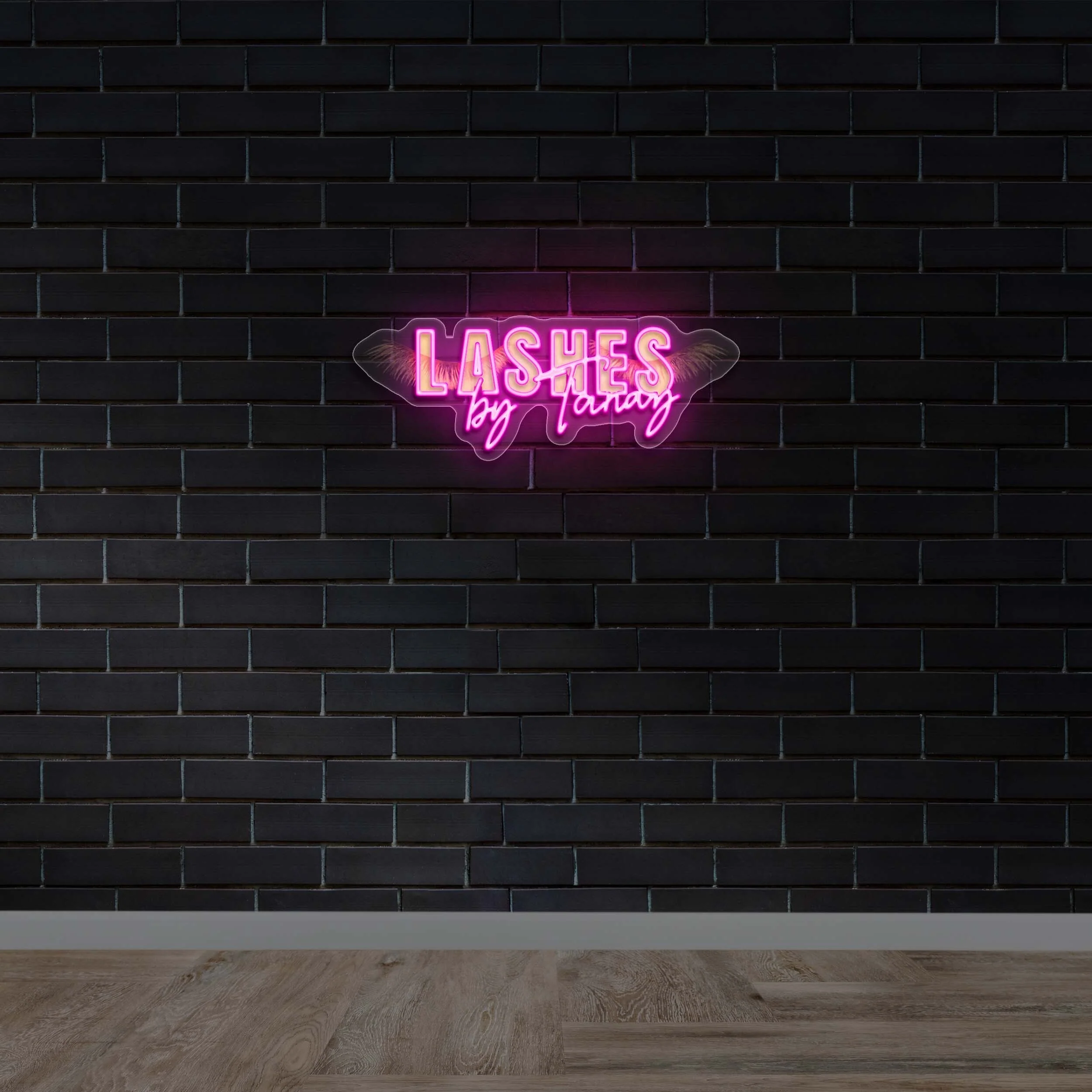 Lashes By Tanay - Premium Neon Artwork