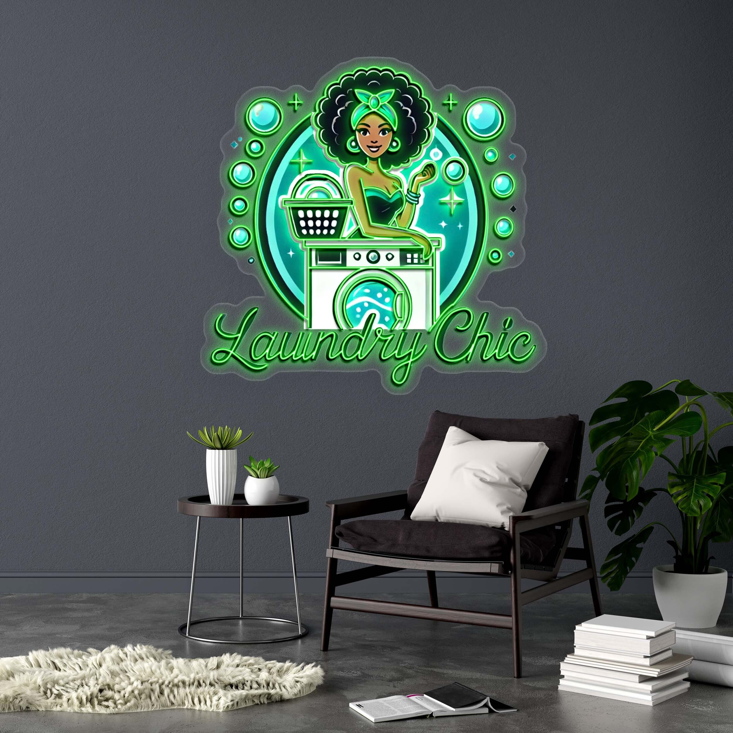 Laundry Chic - Premium Neon Artwork