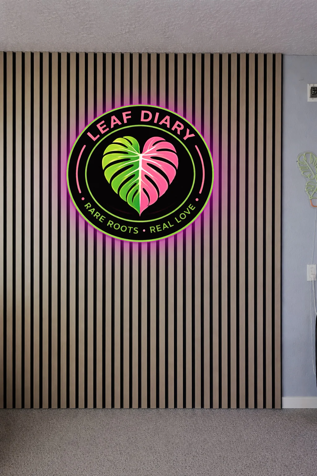 LEAF  DIARY | Backlit Version - Premium Neon Artwork