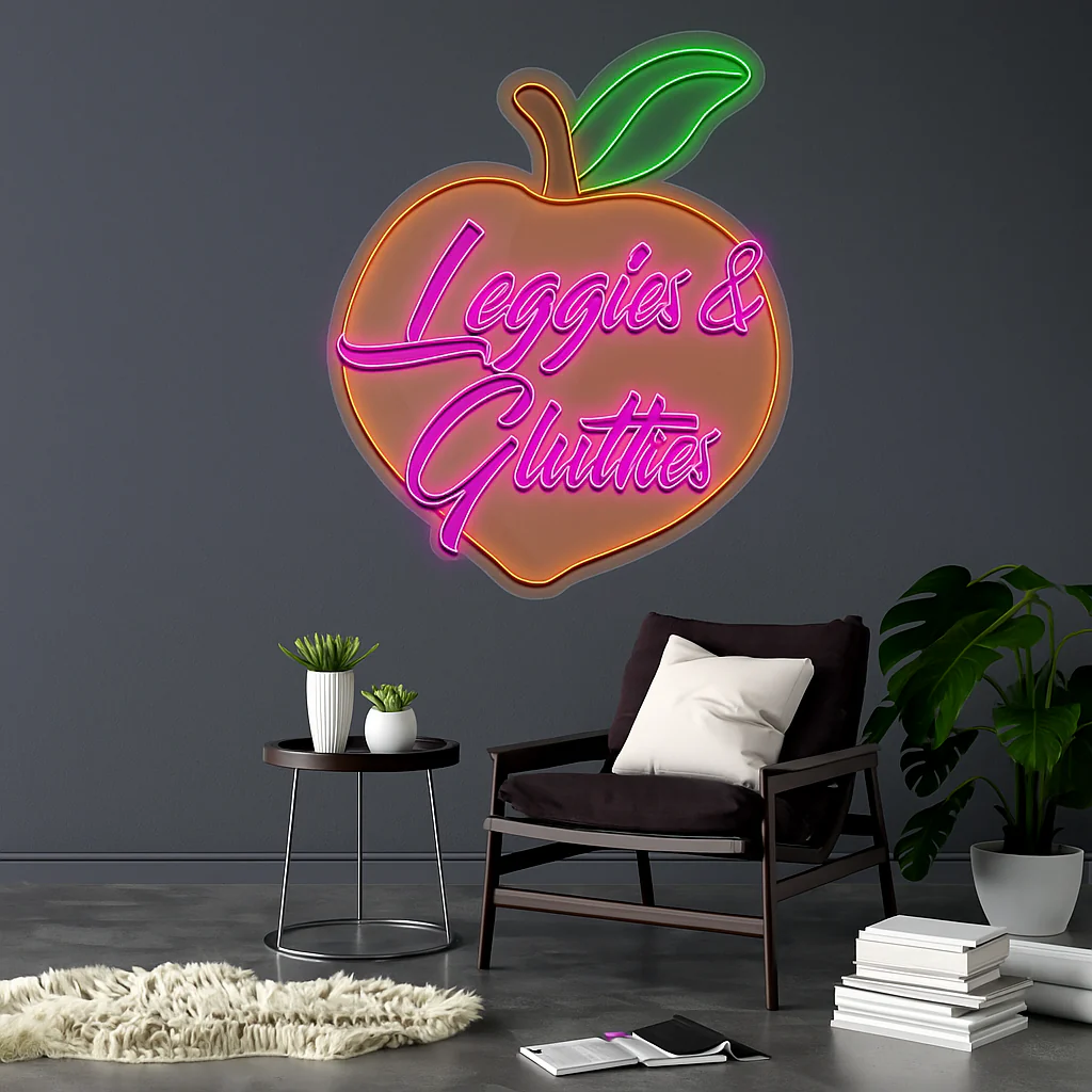 Leggies & Glutties - Premium Neon Artwork