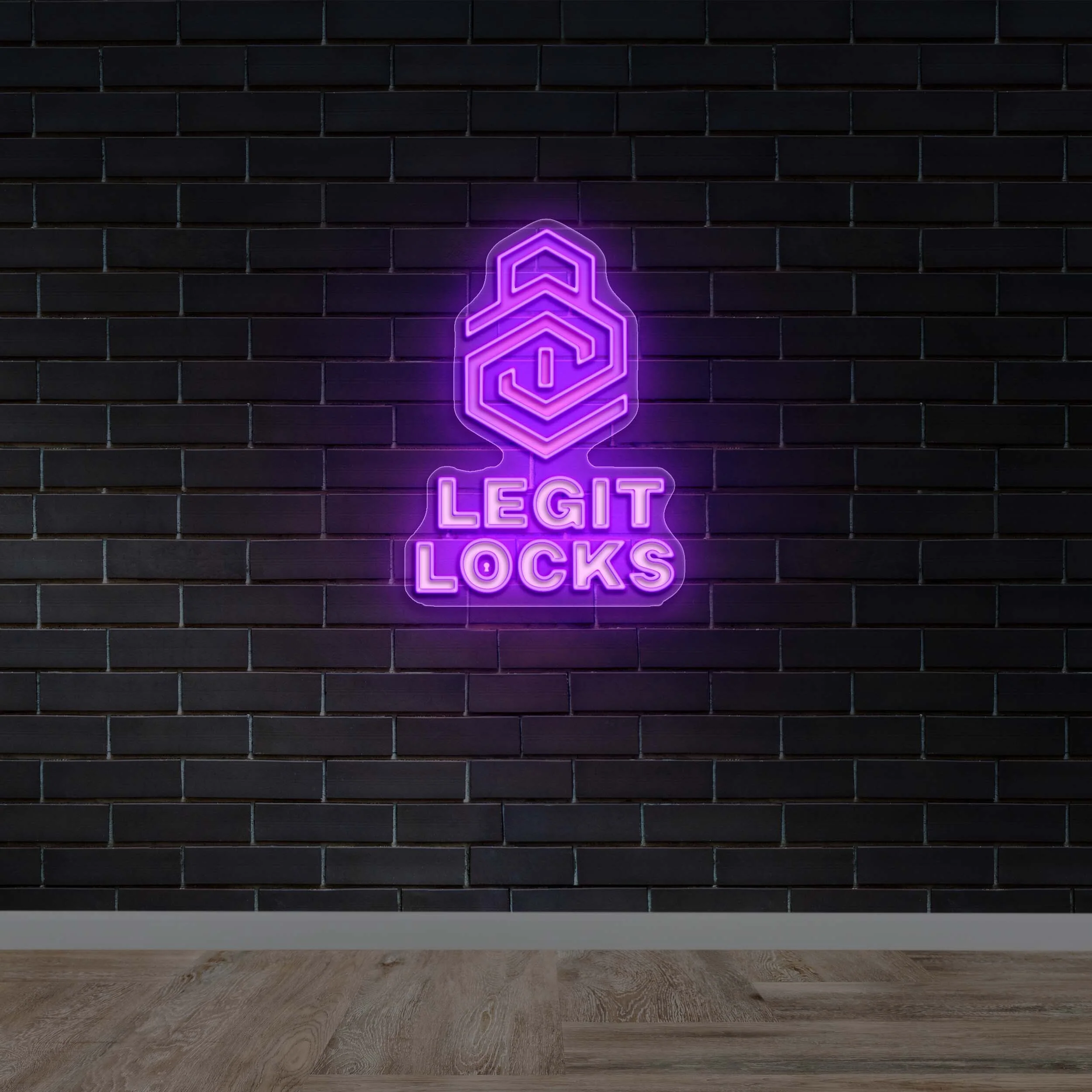LEGIT LOCKS - Premium Neon Artwork