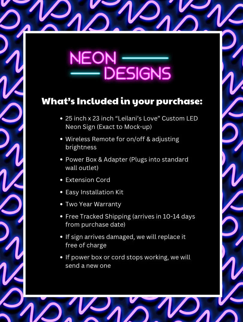 Leilani's Love - Premium Neon Artwork - Image 2
