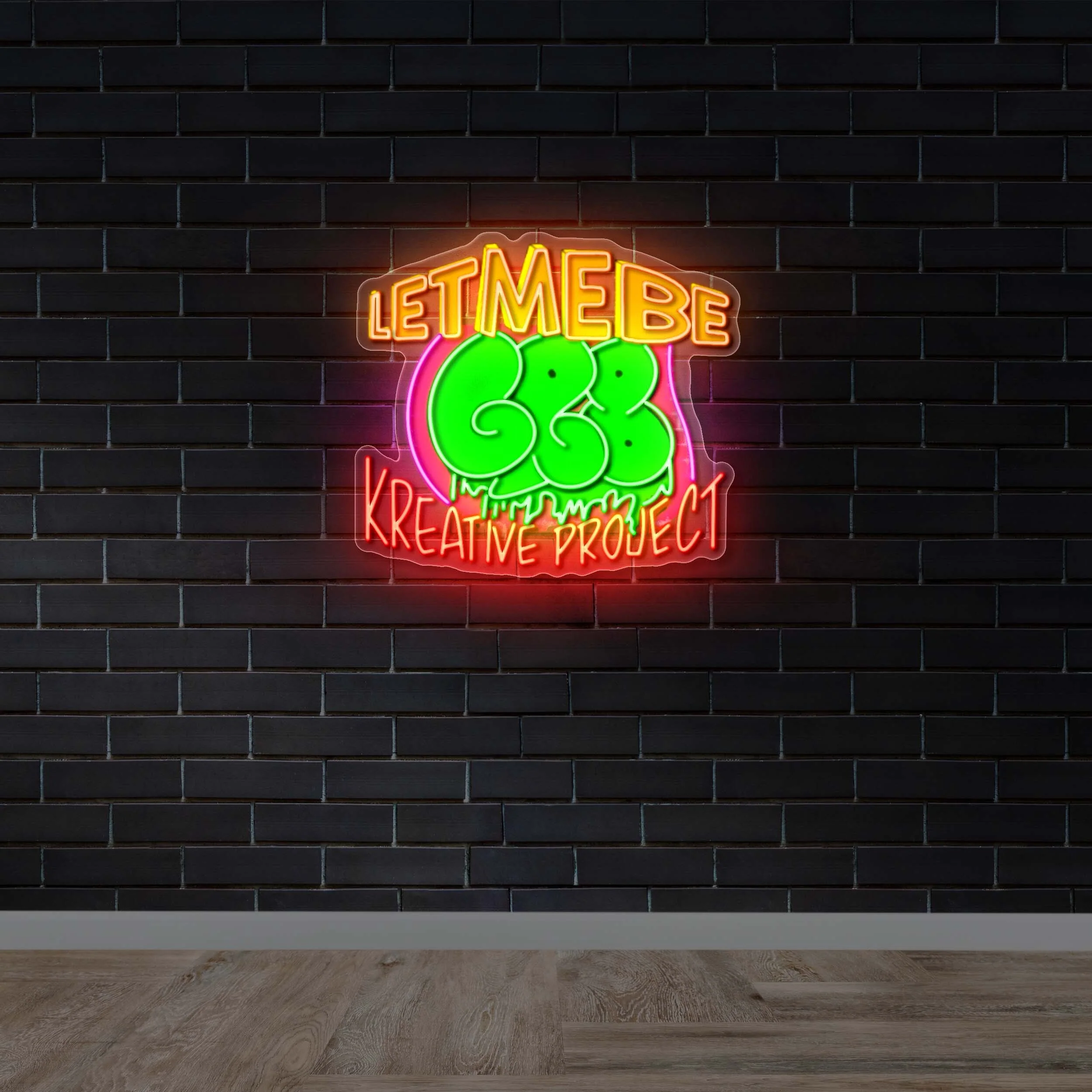 LET ME BE KREATIVE PROJECT - Premium Neon Artwork
