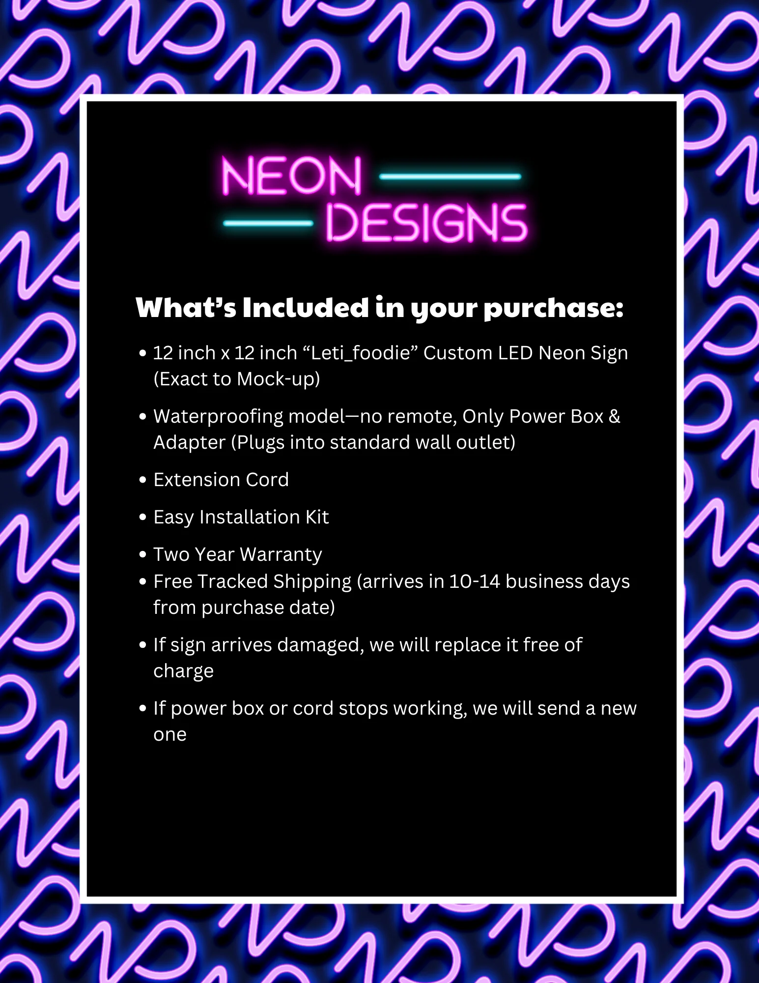 Leti_foodie - Premium Neon Artwork - Image 2