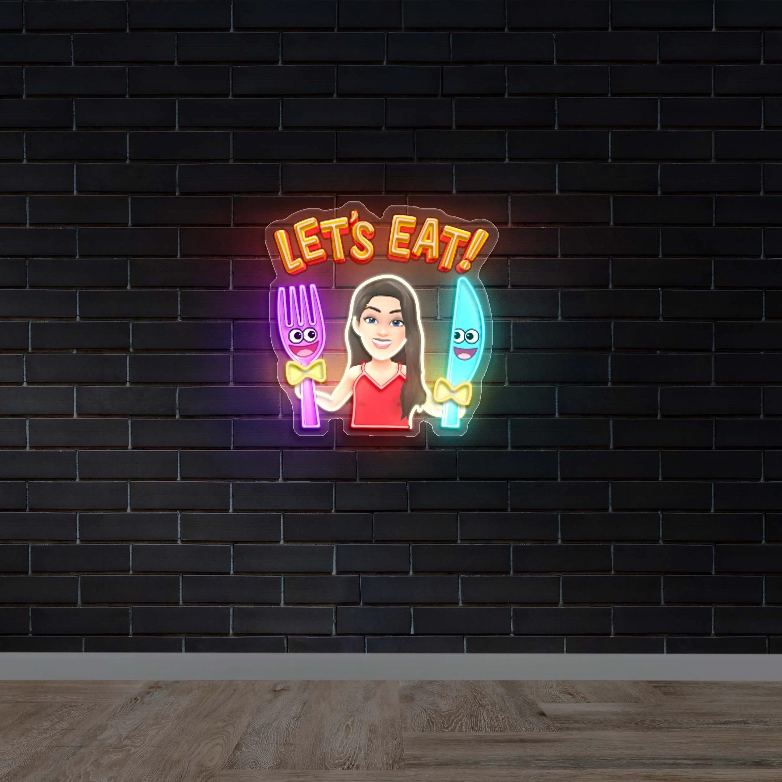 LET'S EAT - Premium Neon Artwork