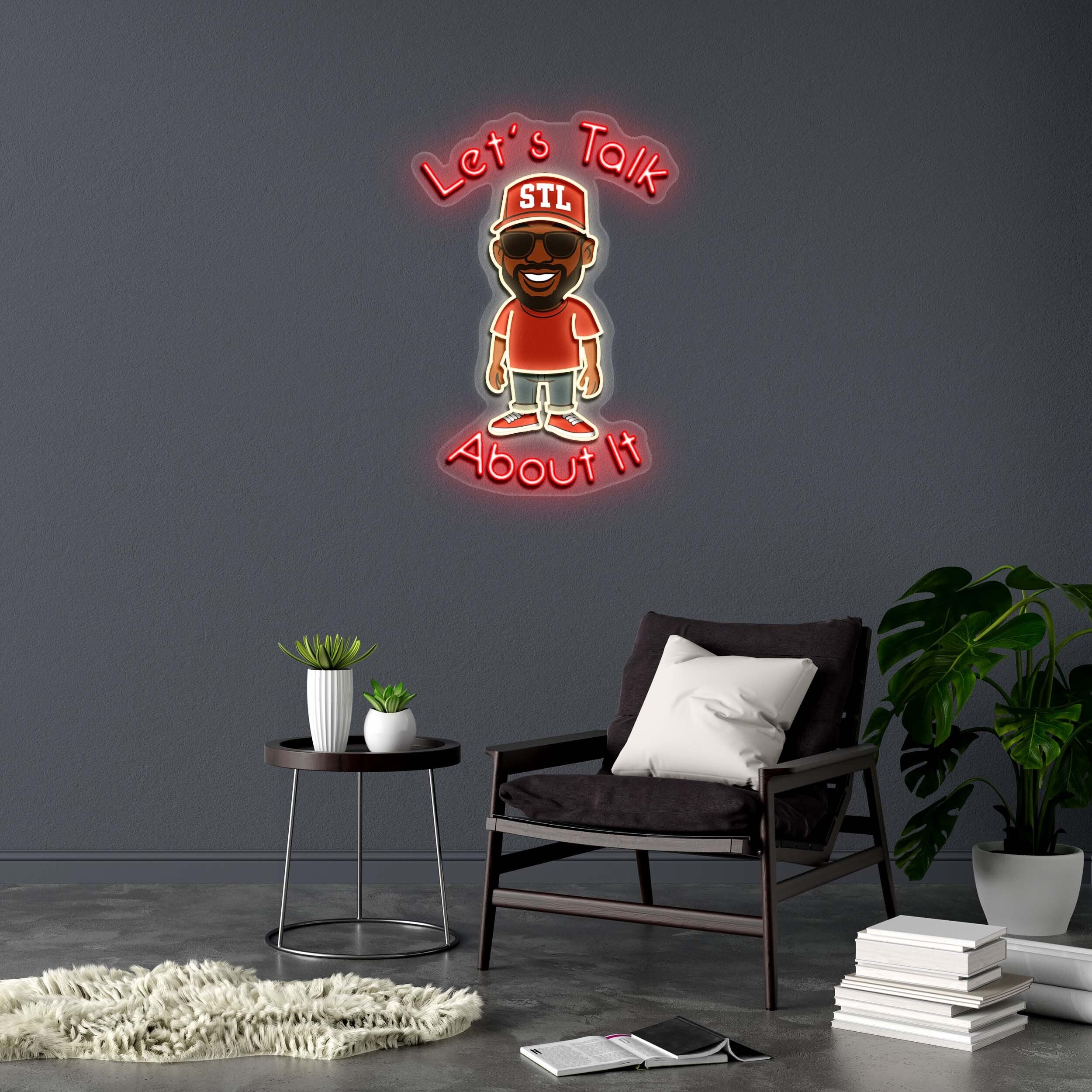 Let's Talk About It - Premium Neon Artwork