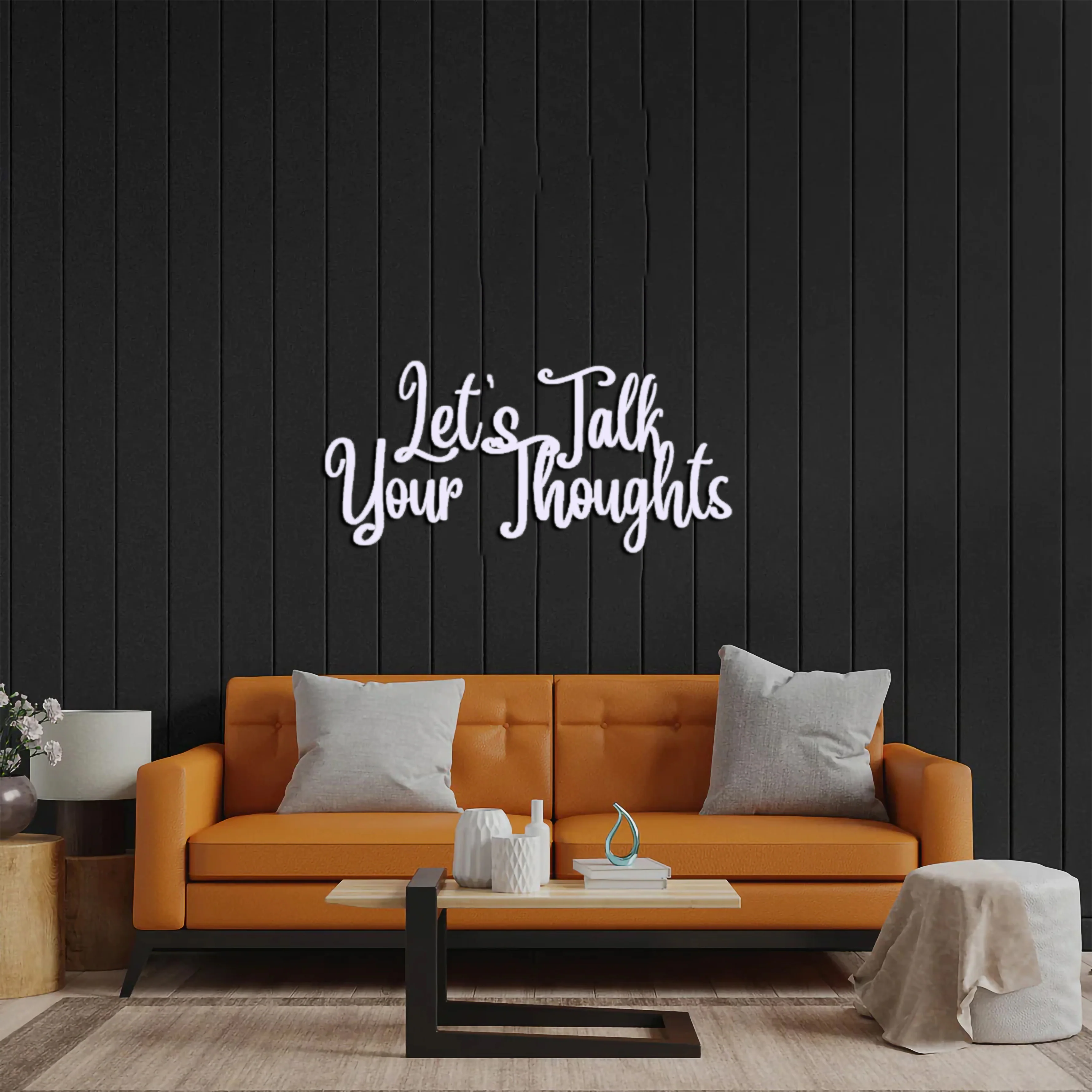 Let's Talk Your Thoughts - Premium Neon Artwork