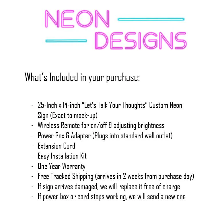 Let's Talk Your Thoughts - Premium Neon Artwork - Image 2