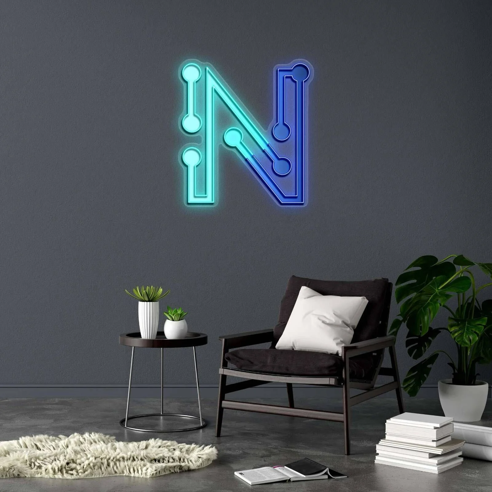 Letter N - Premium Neon Artwork