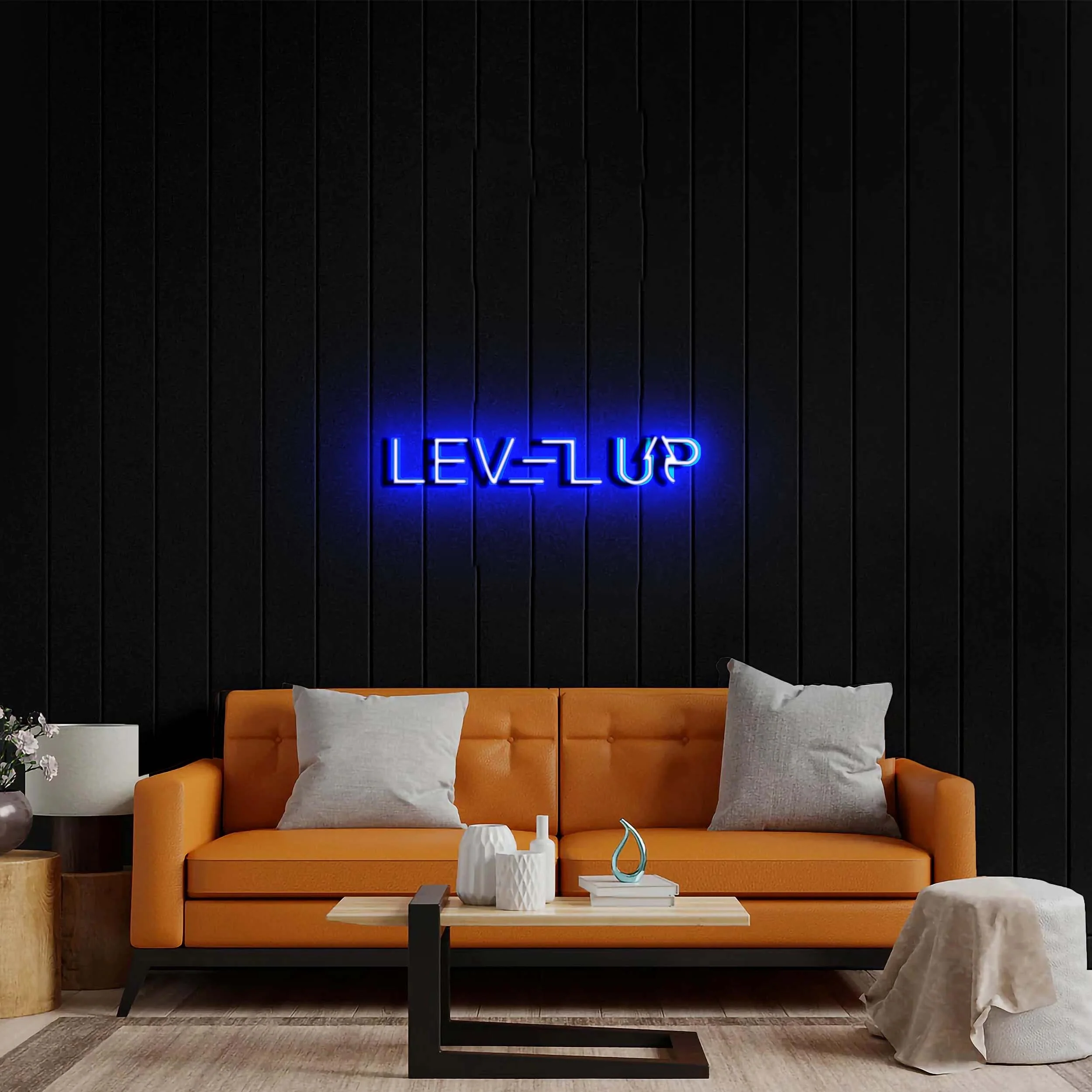 LEVEL UP - Premium Neon Artwork