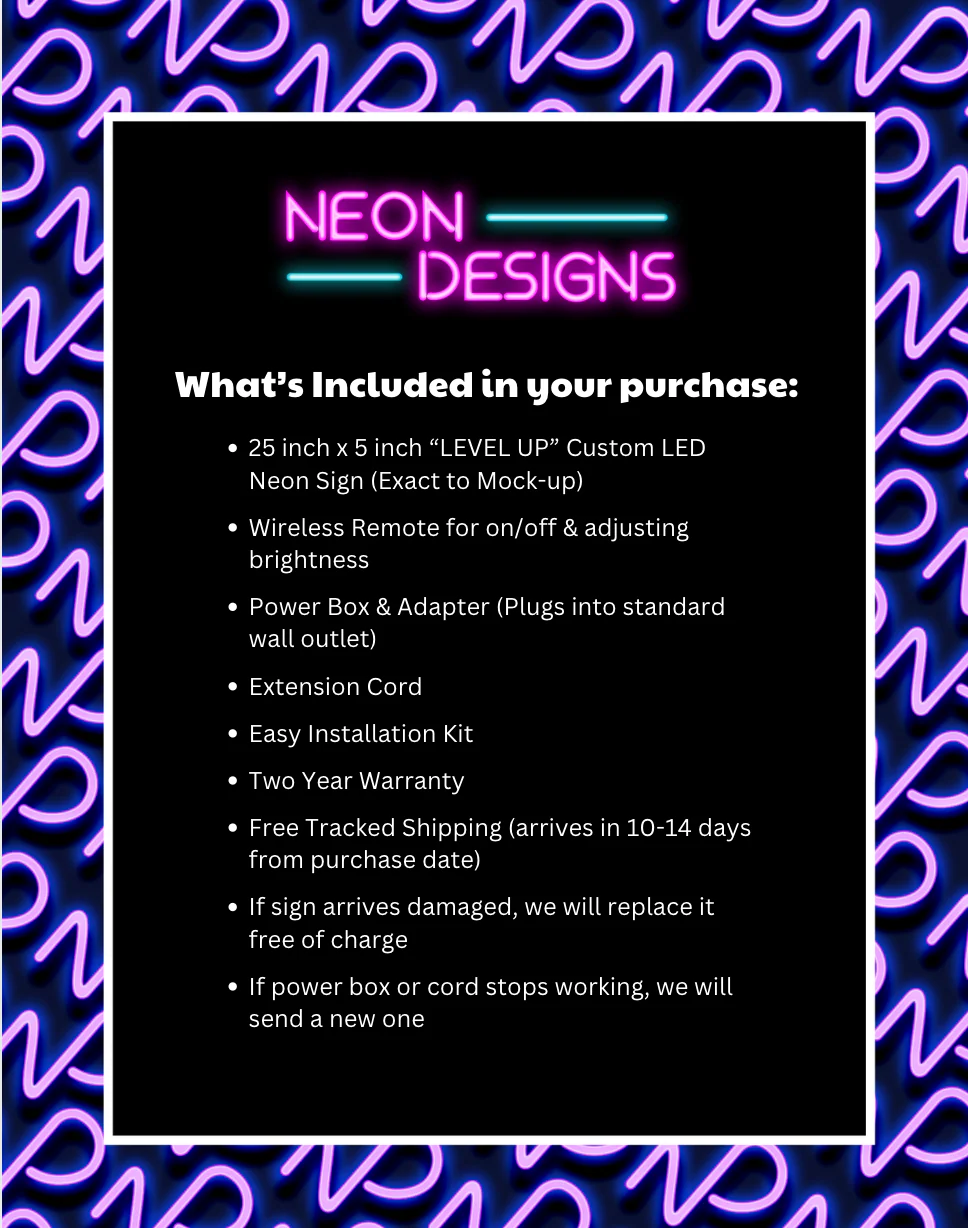 LEVEL UP - Premium Neon Artwork - Image 2