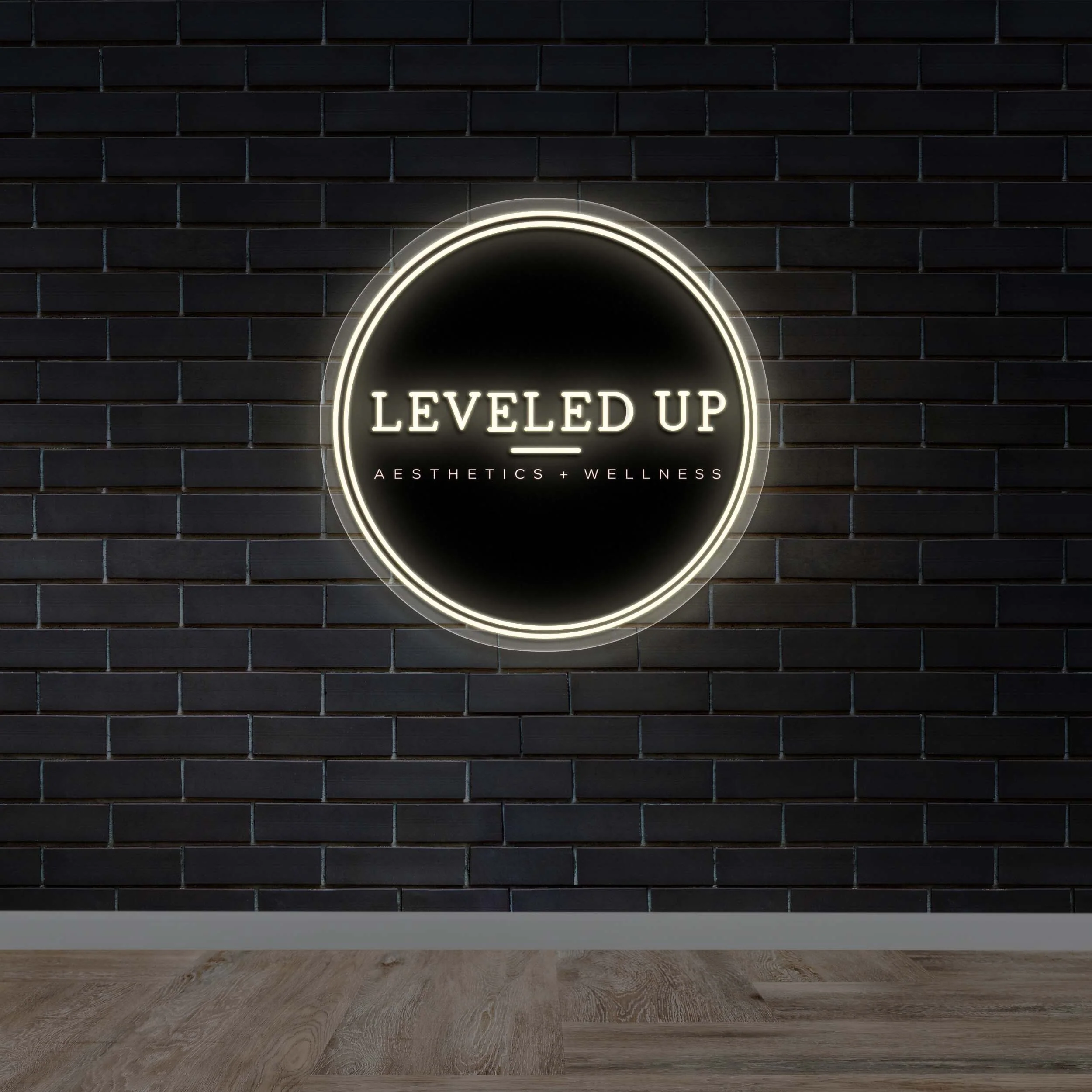 LEVELED UP - Premium Neon Artwork