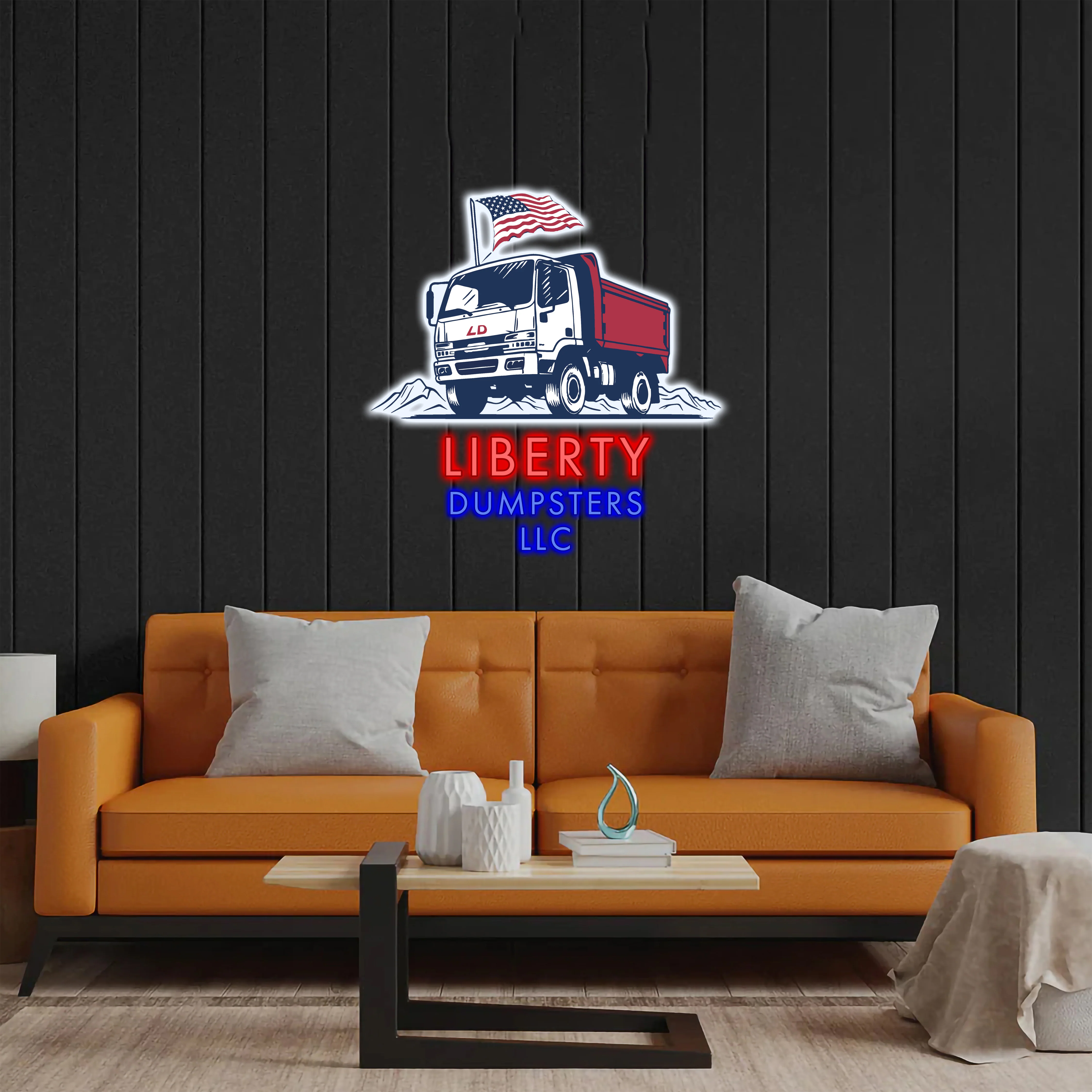 LIBERTY DUMPSTERS LLC - Premium Neon Artwork