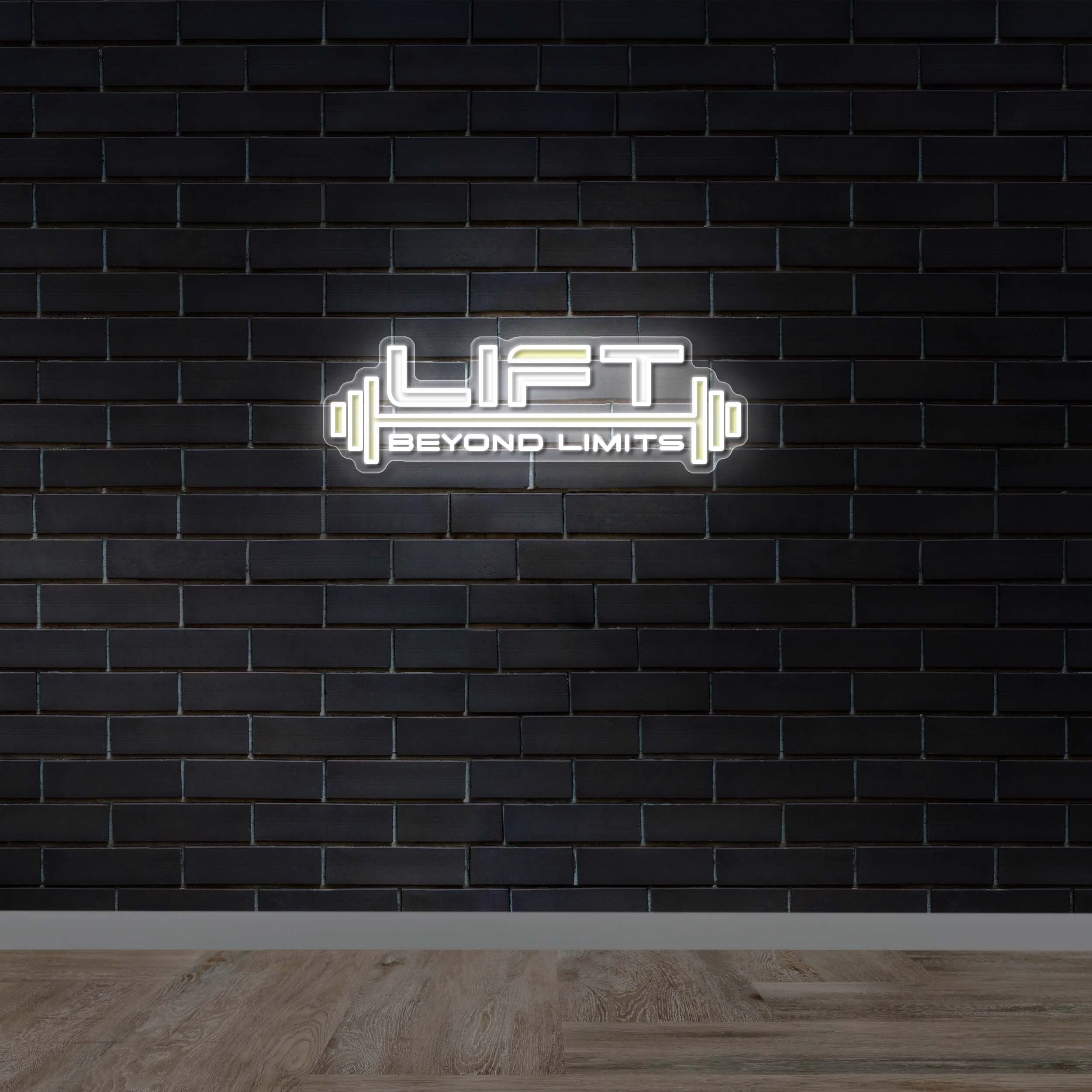 LIFT BEYOND LIMITS - Premium Neon Artwork