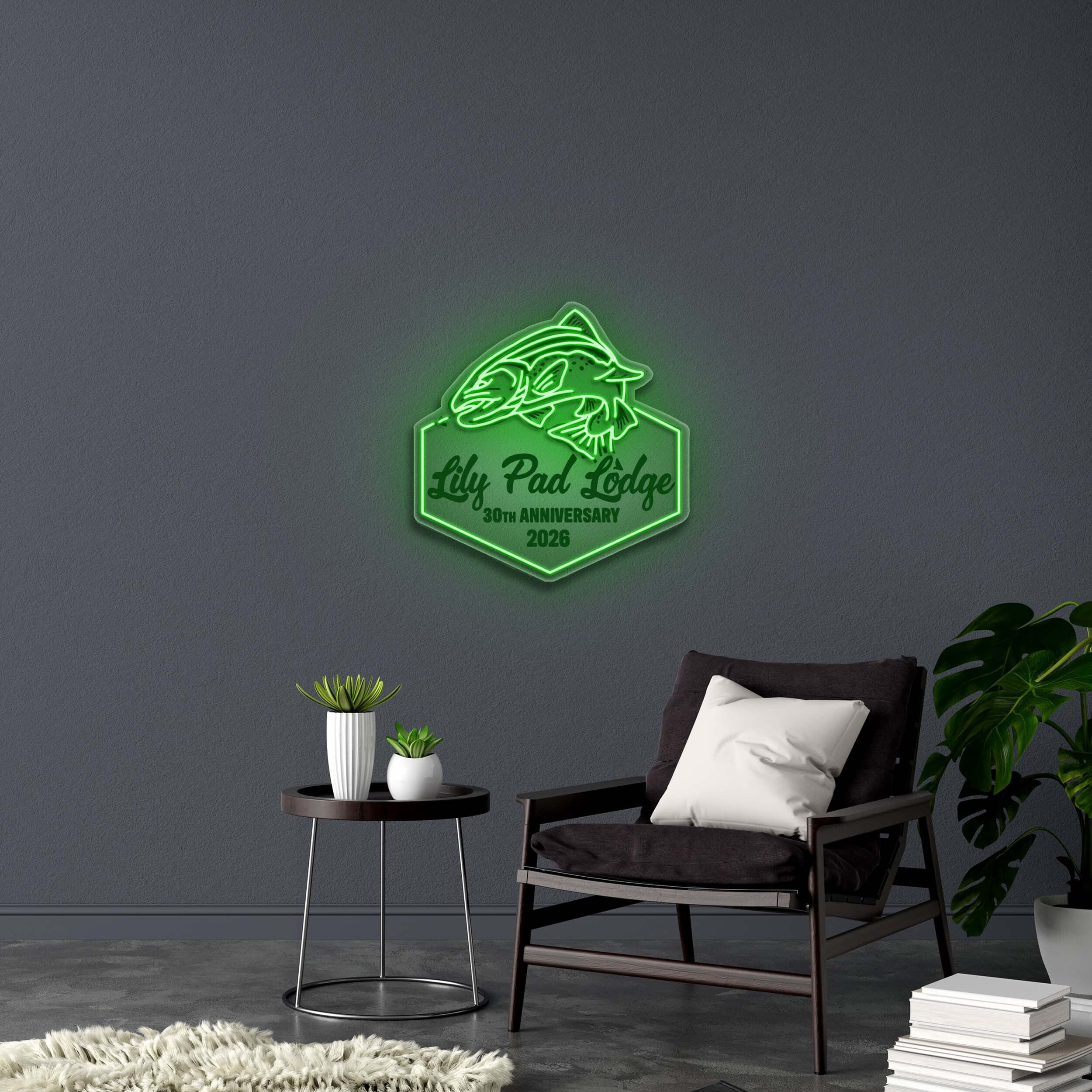 Lily Pad Lodge - Premium Neon Artwork