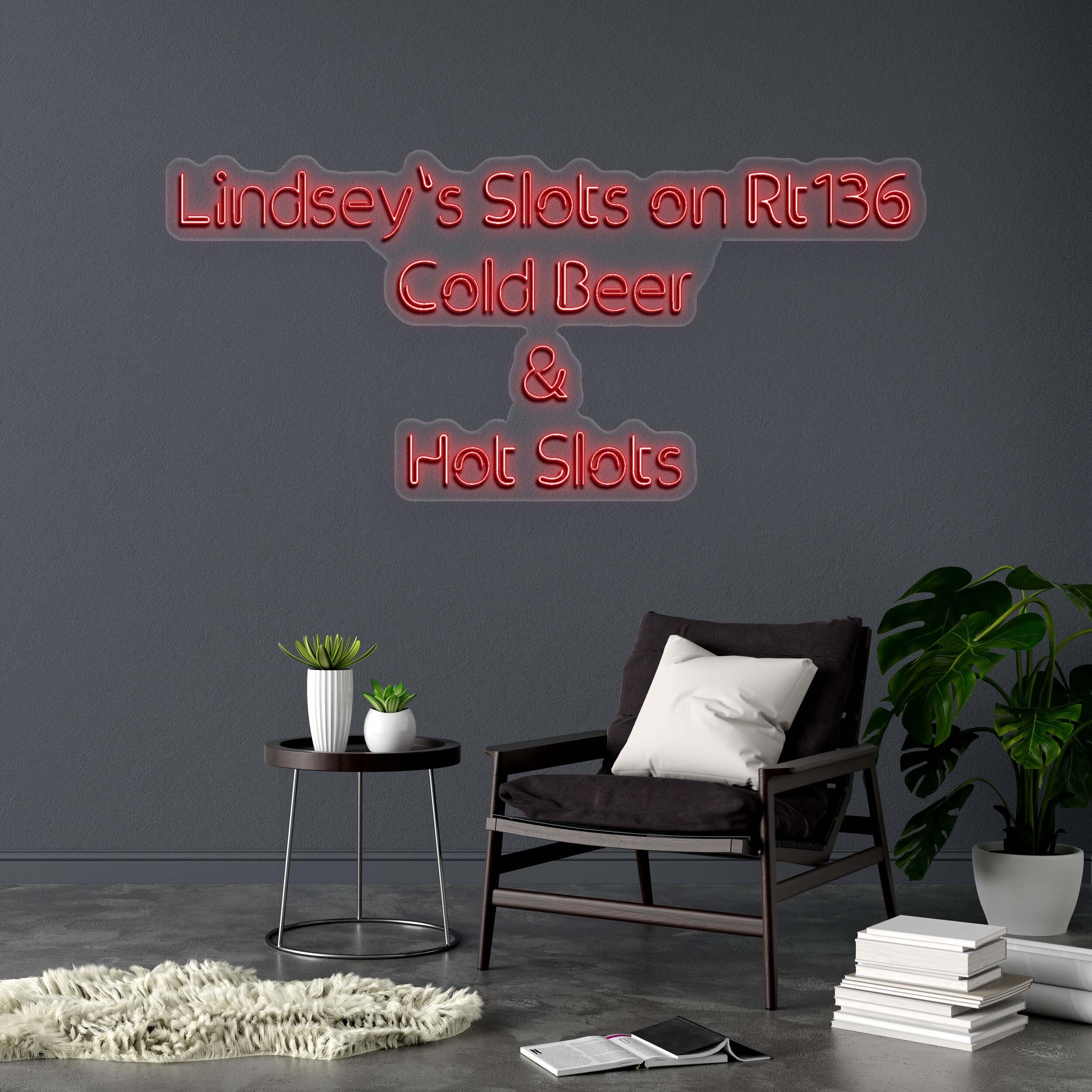 Lindsey's Slots on Rt 136 - Premium Neon Artwork