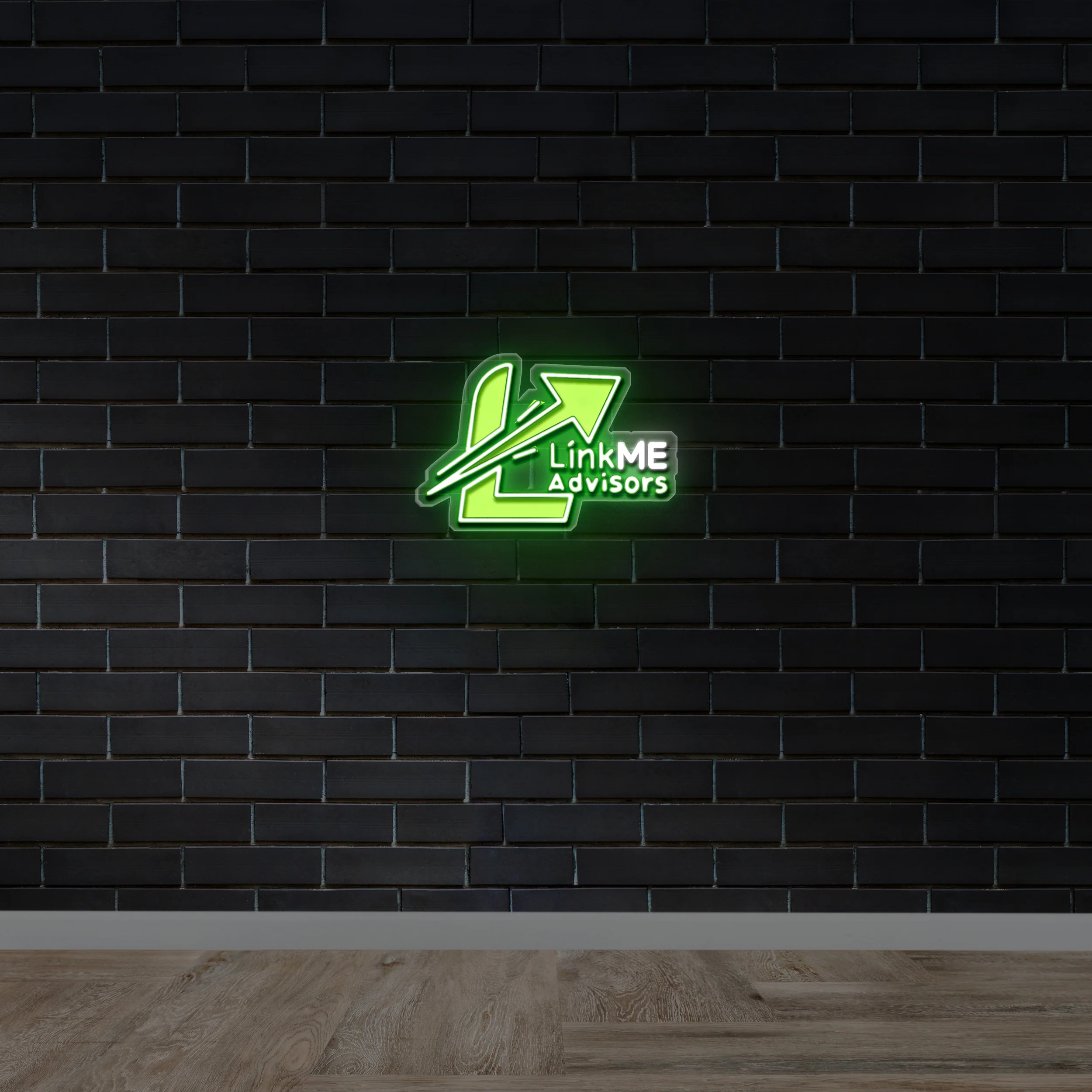 Link Me Advisors - Premium Neon Artwork