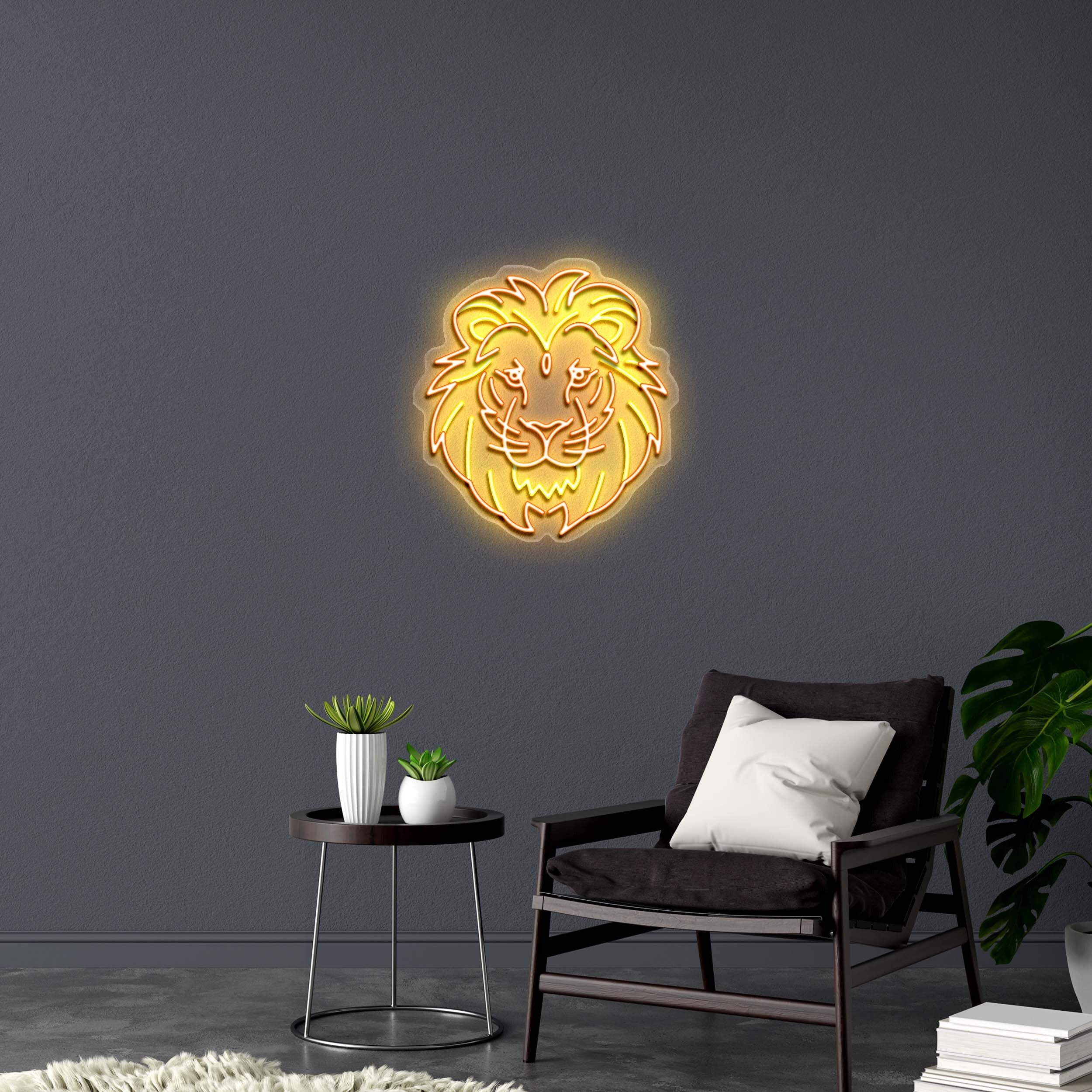 Lion Face | 2nd Version - Premium Neon Artwork