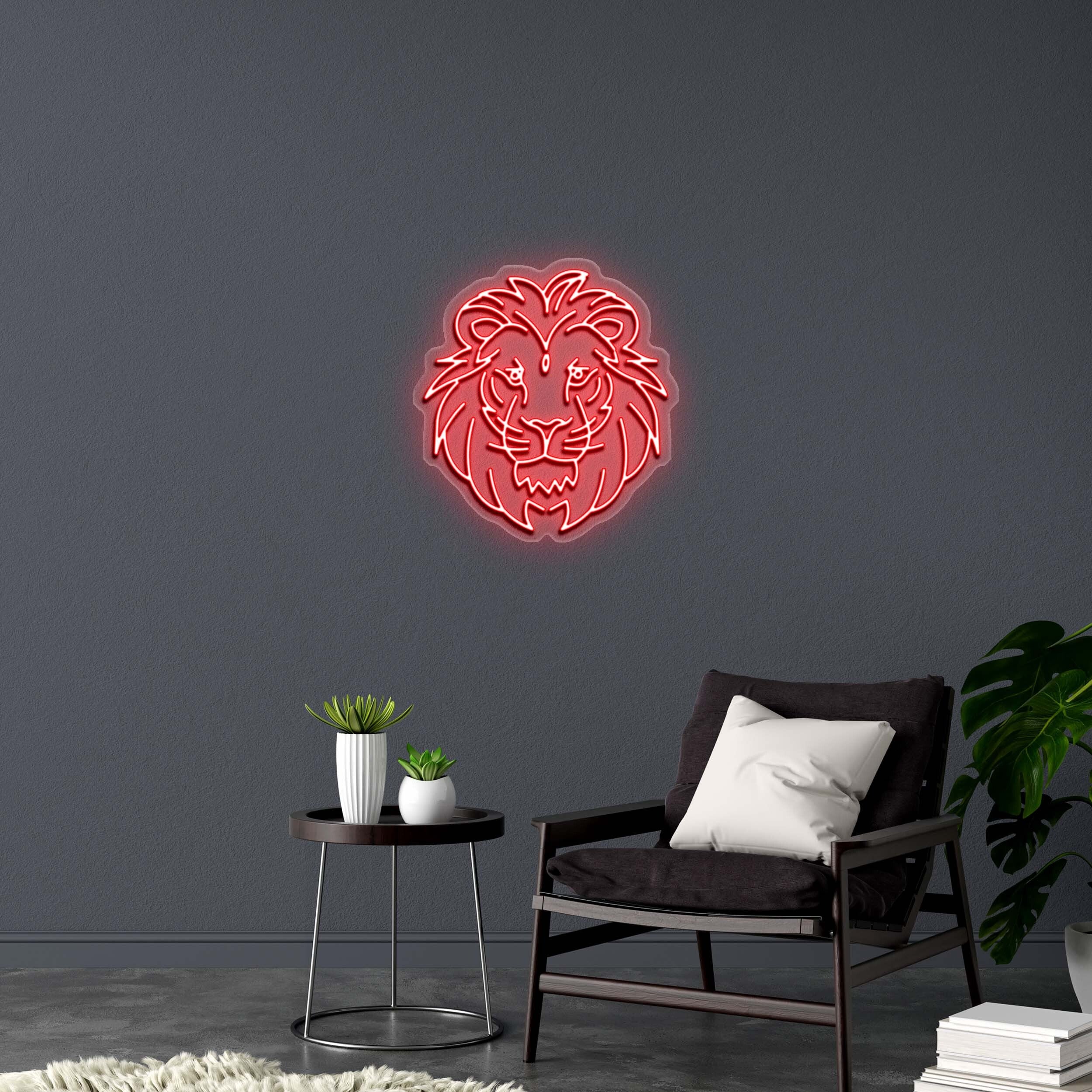 Lion Face | 2nd Version - Premium Neon Artwork - Image 2