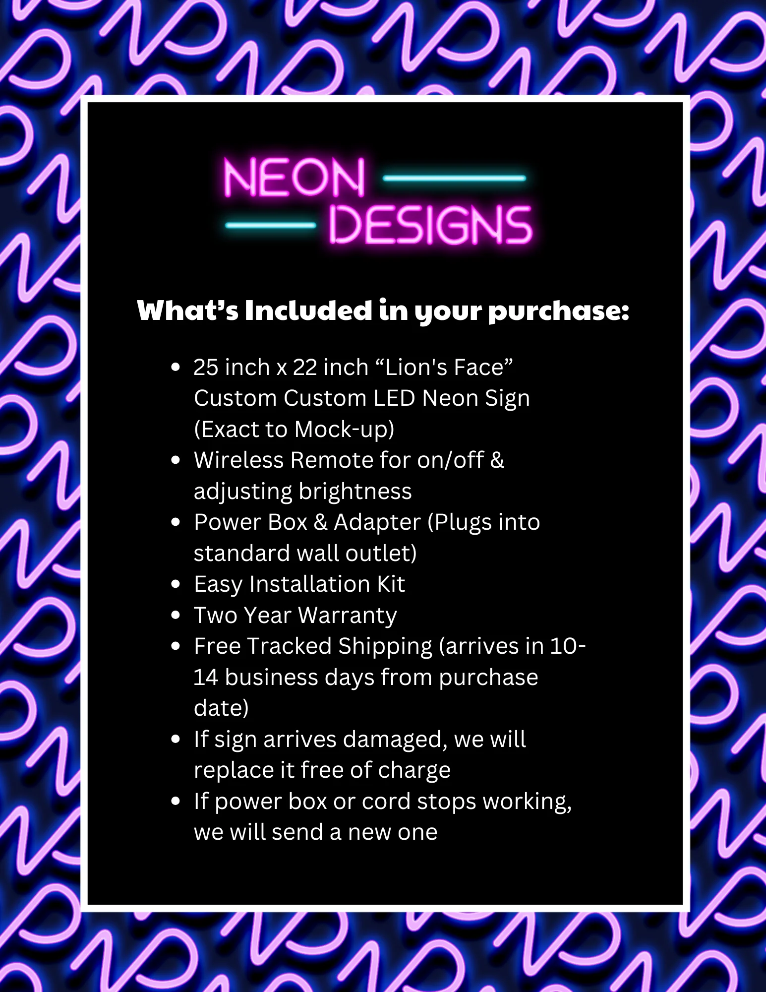 Lion's Face - Premium Neon Artwork - Image 2