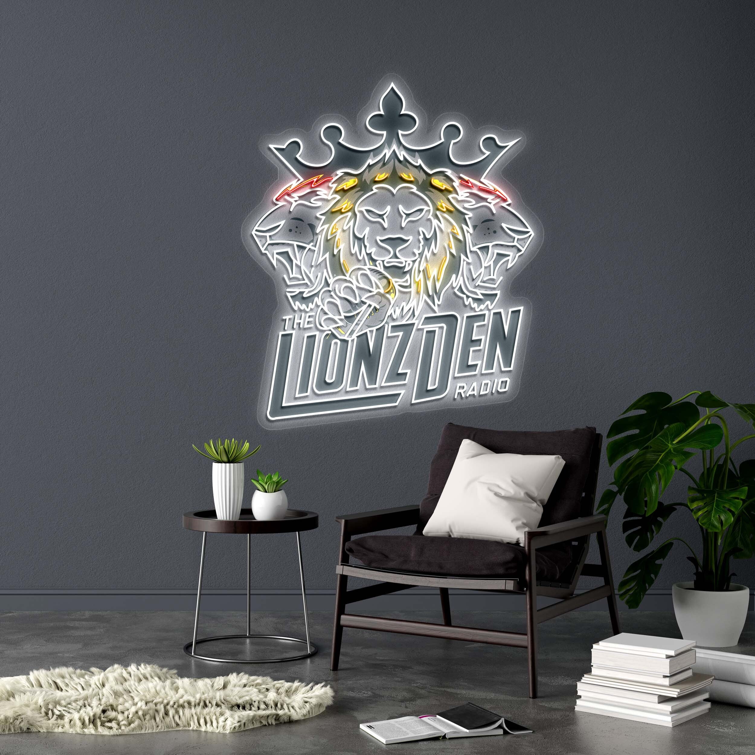 THE LIONZ DEN - Premium Neon Artwork