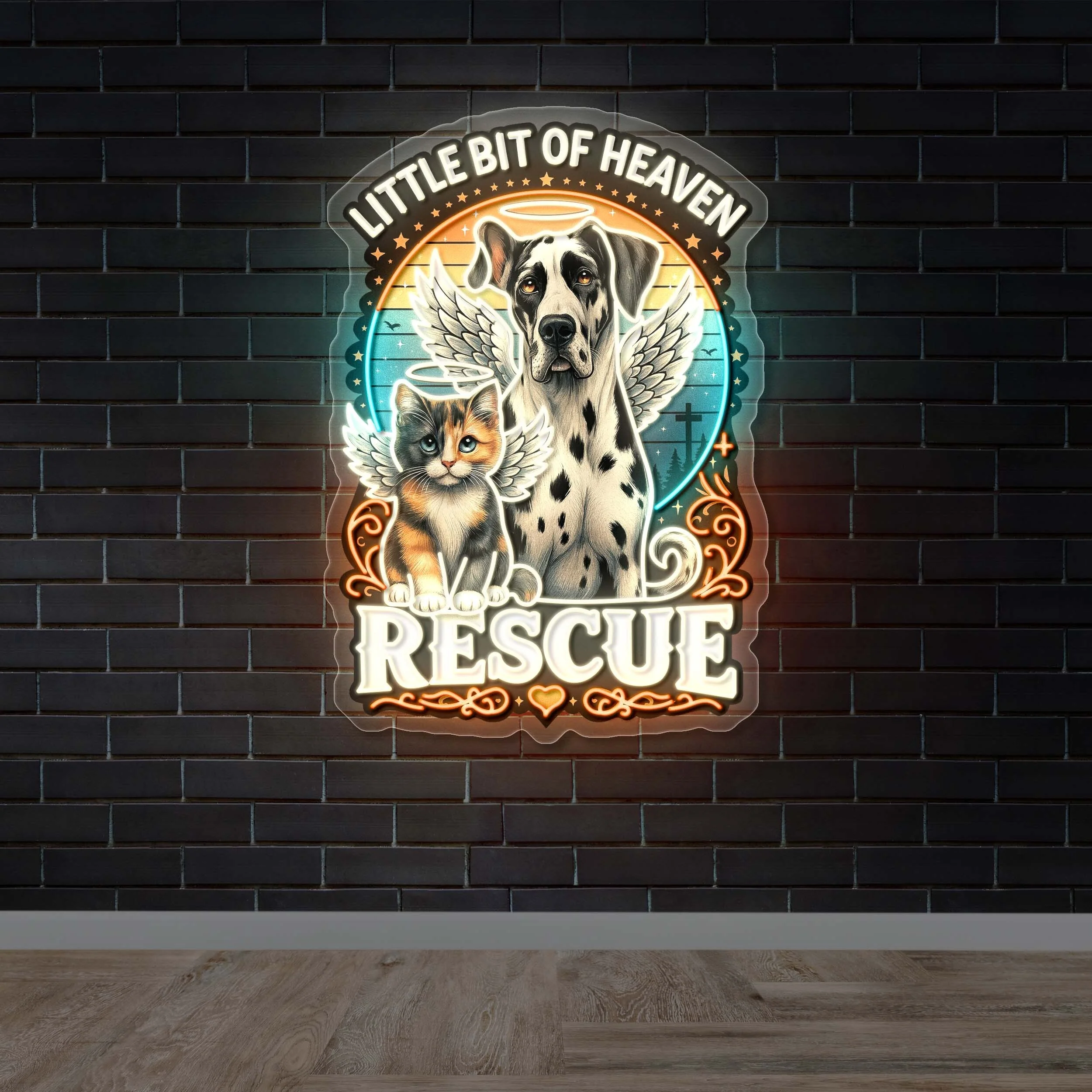 LITTLE BIT OF HEAVEN RESCUE - Premium Neon Artwork