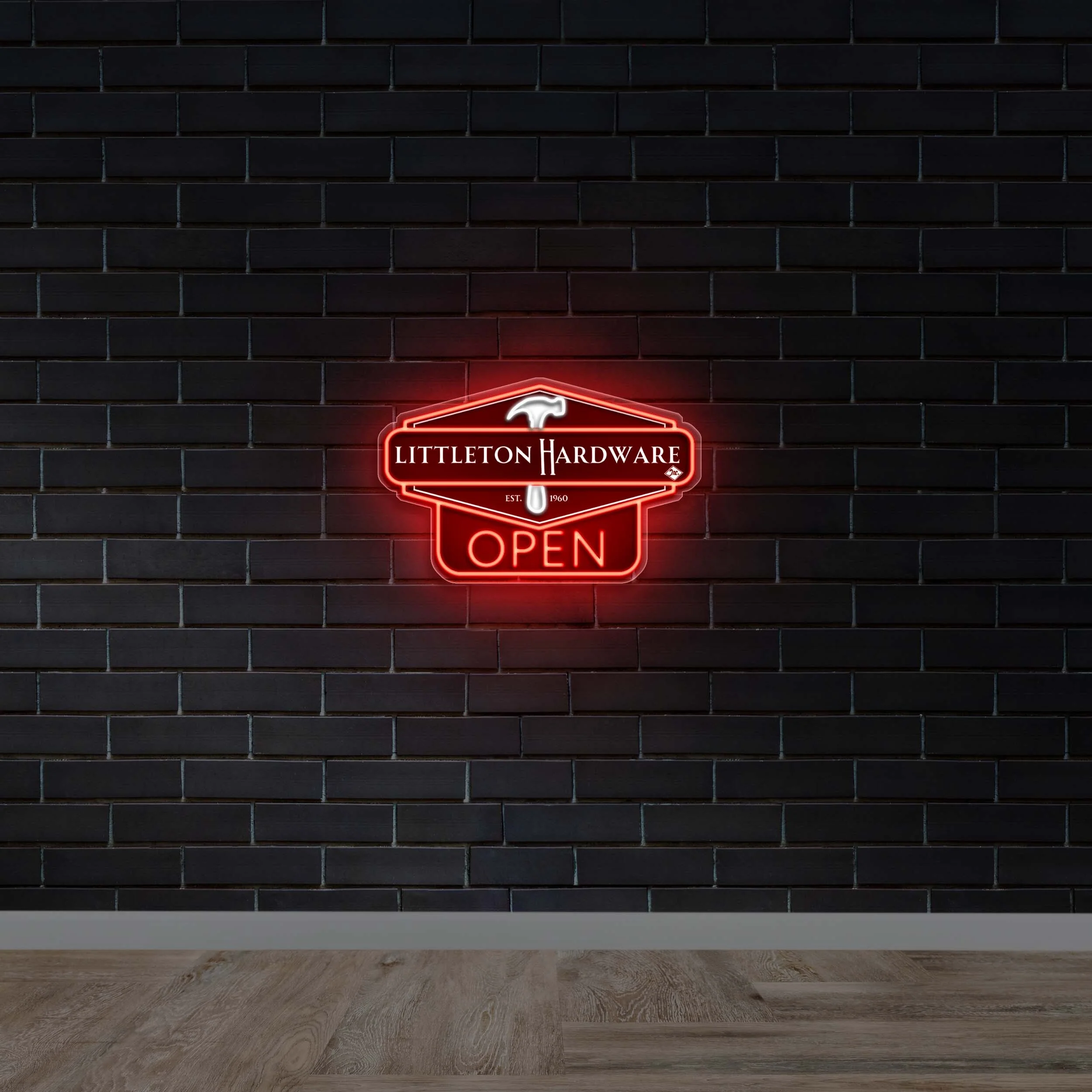 Littleton Hardware - Premium Neon Artwork