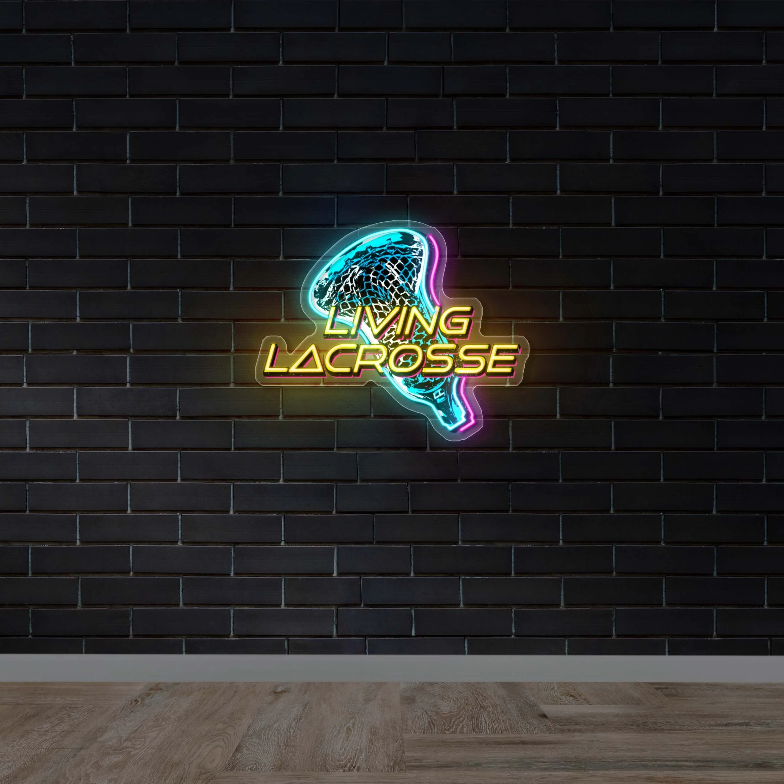 LIVING LACROSSE - Premium Neon Artwork