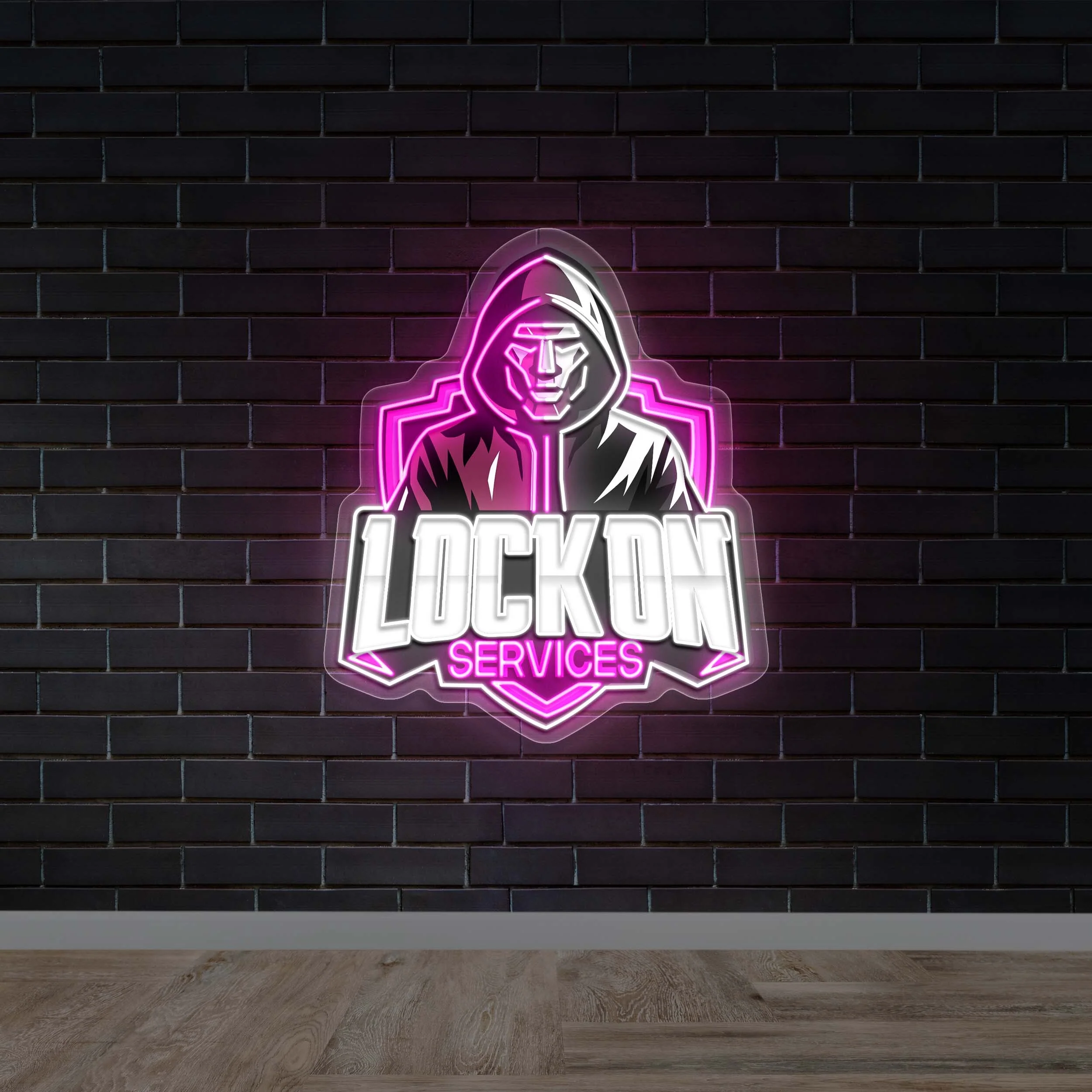 Lock On Services - Premium Neon Artwork