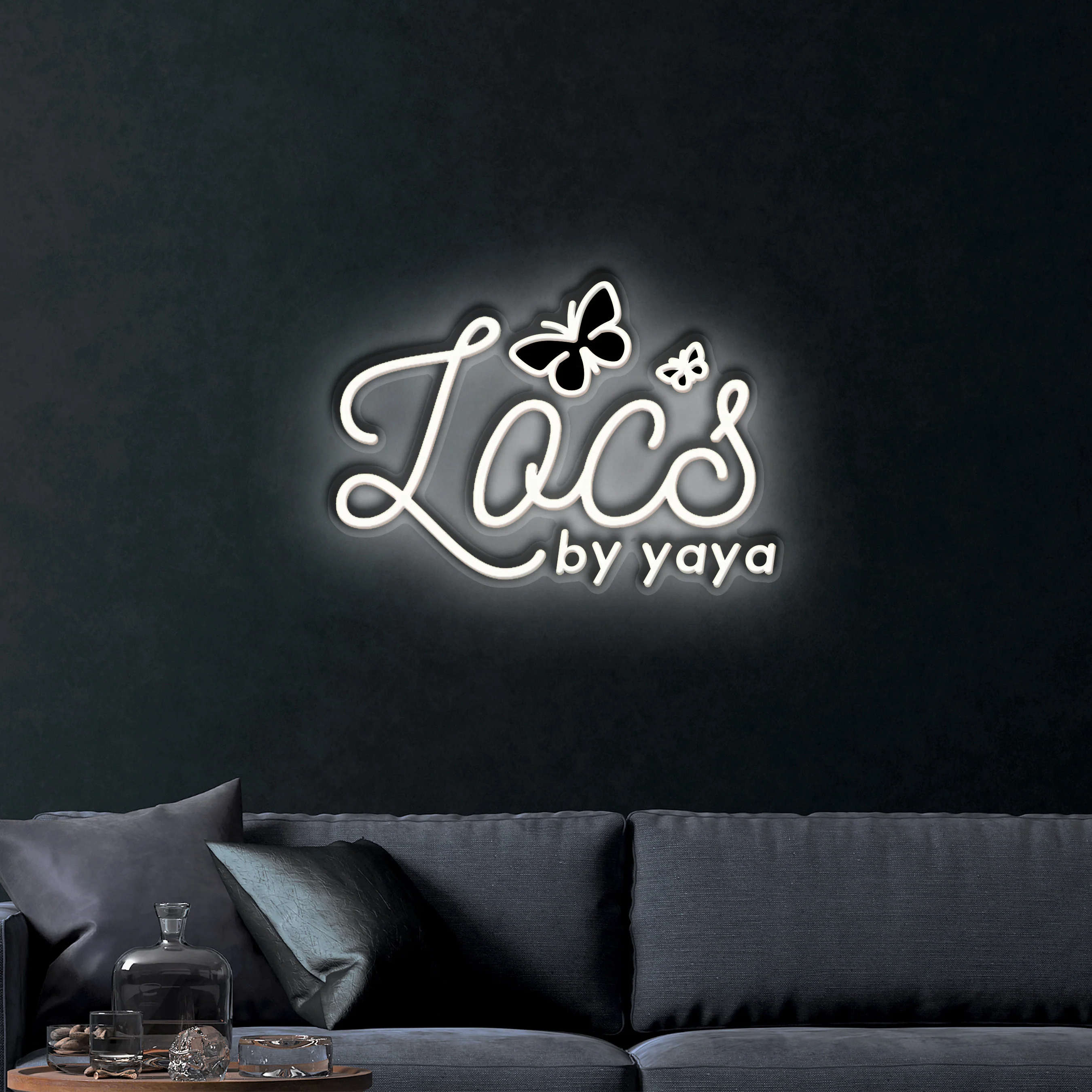 Locs By Yaya – Premium Neon Artwork