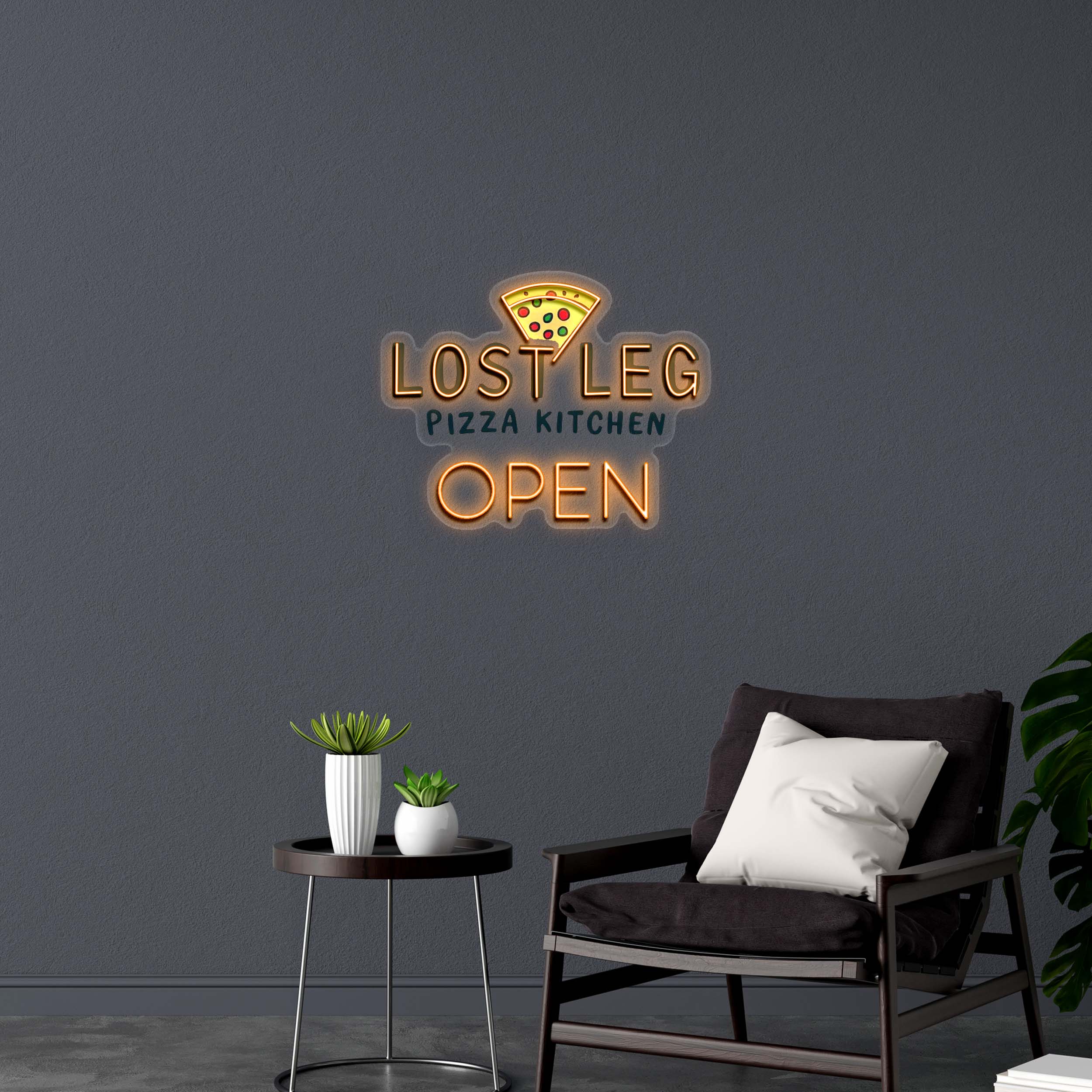 LOST LEG PIZZA KITCHEN - Premium Neon Artwork