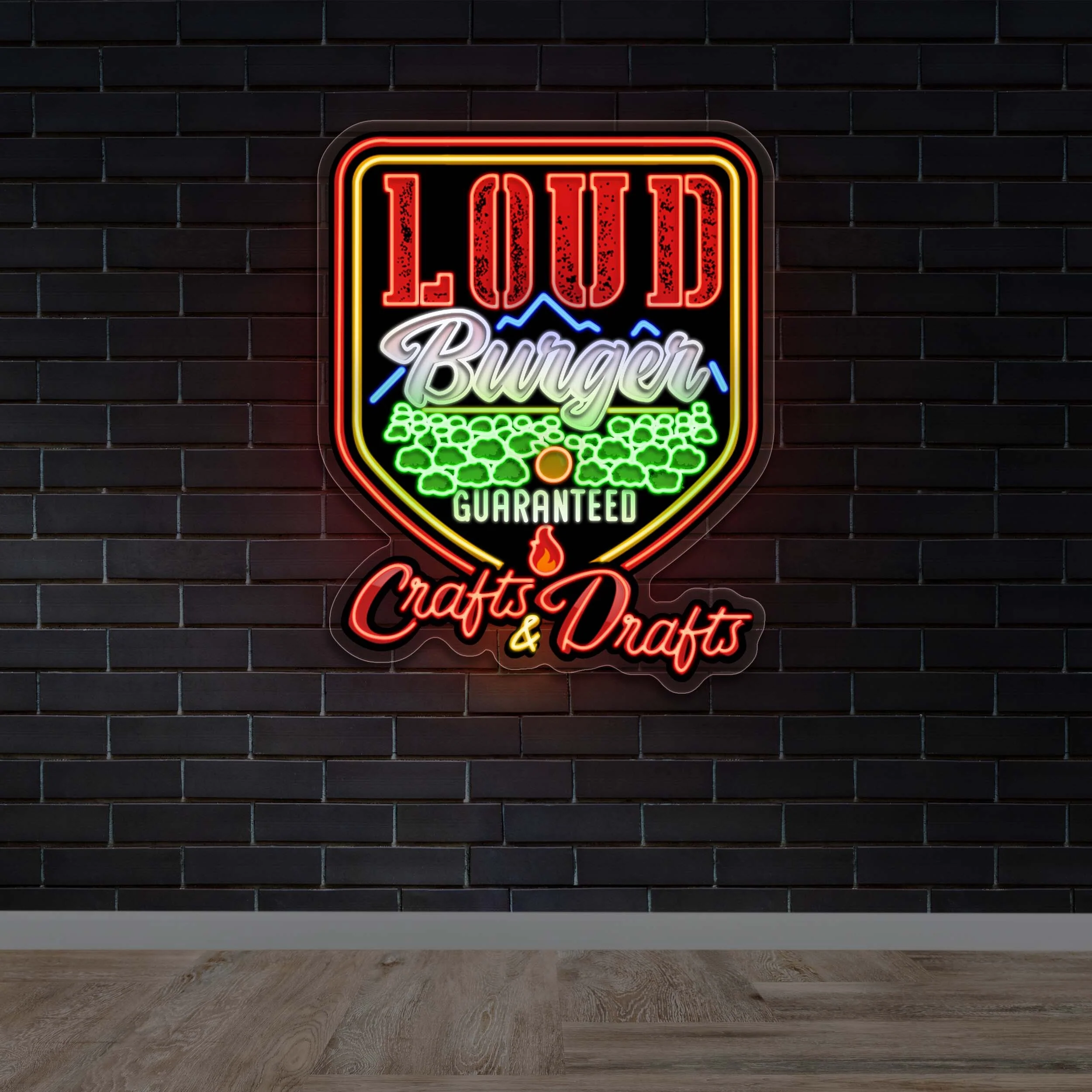 LOUD BURGER CRAFTS & DRAFTS | 3rd Version - Premium Neon Artwork