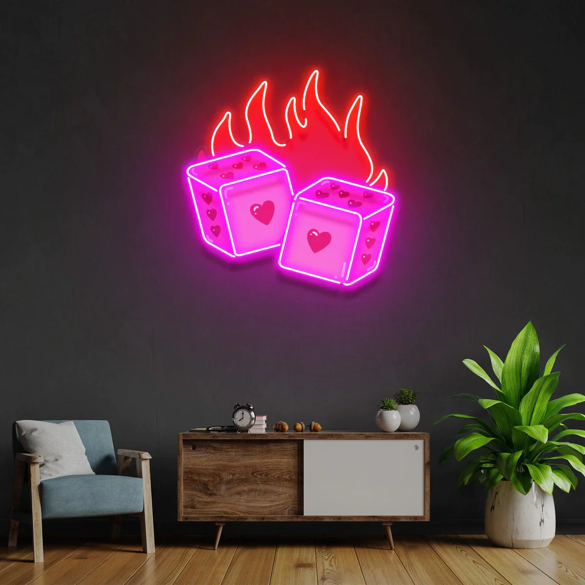 Love Dice - Premium Neon Artwork - Image 2